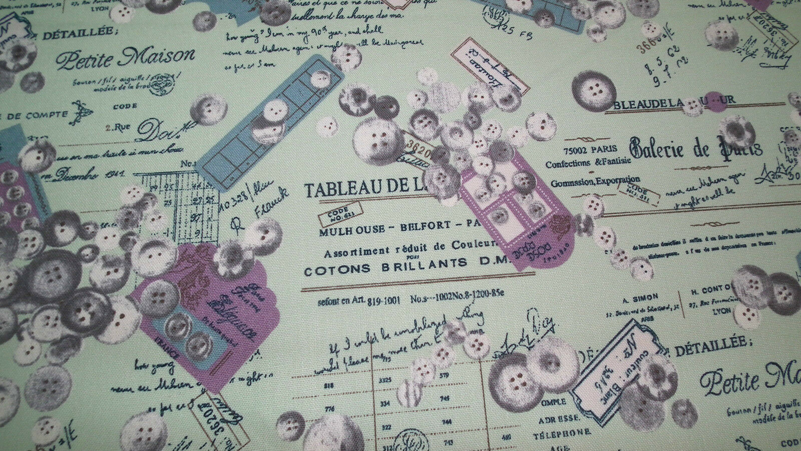 100% Cotton Canvas Craft Fabric French Theme Per Metre 44" M11 Mtex - Image 10