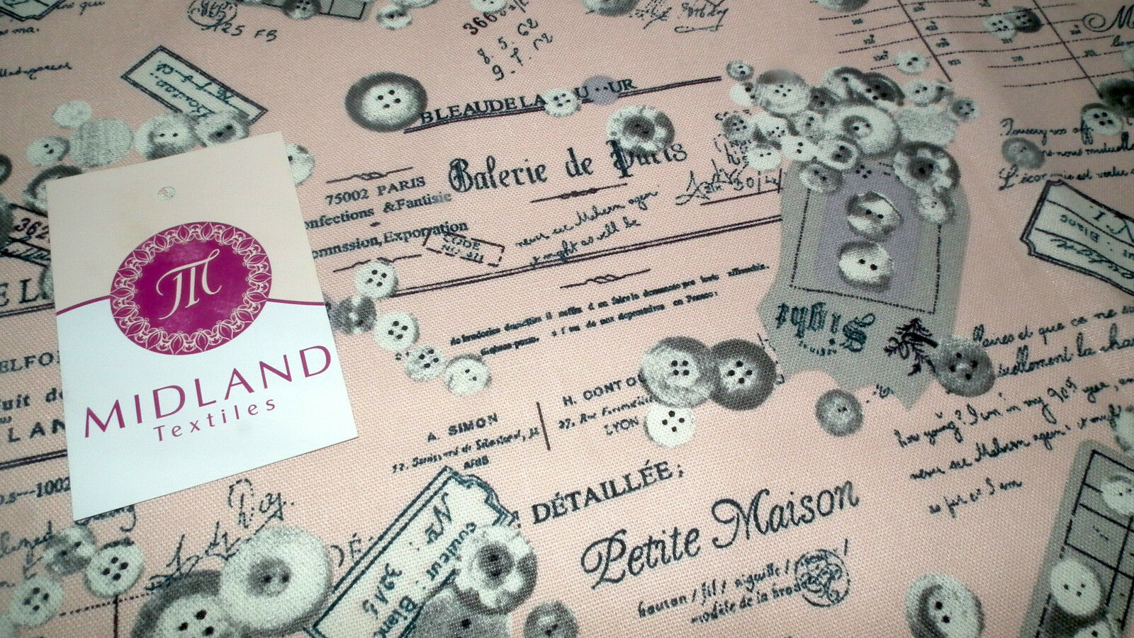 100% Cotton Canvas Craft Fabric French Theme Per Metre 44" M11 Mtex - Image 15