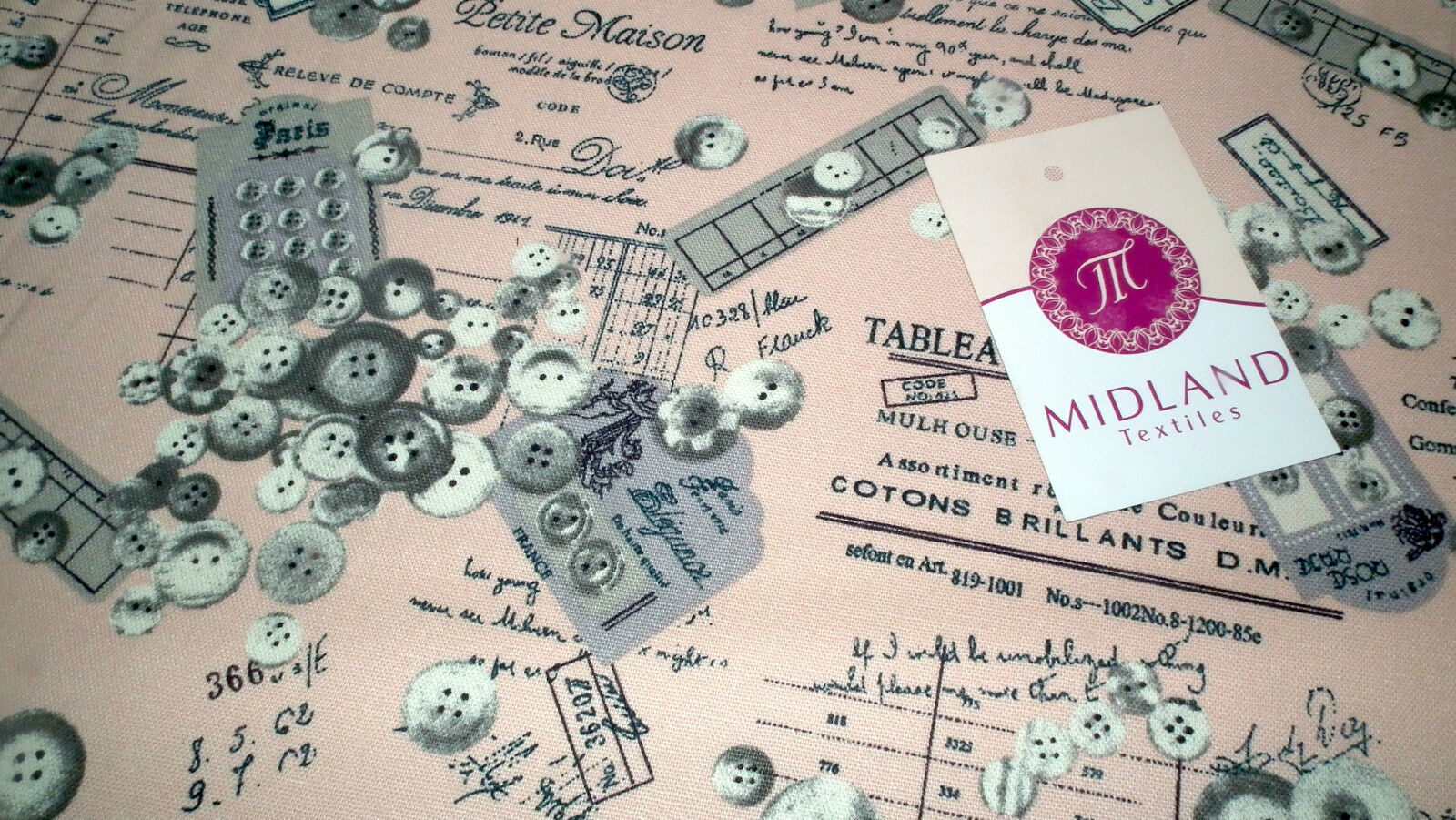 100% Cotton Canvas Craft Fabric French Theme Per Metre 44" M11 Mtex - Image 16