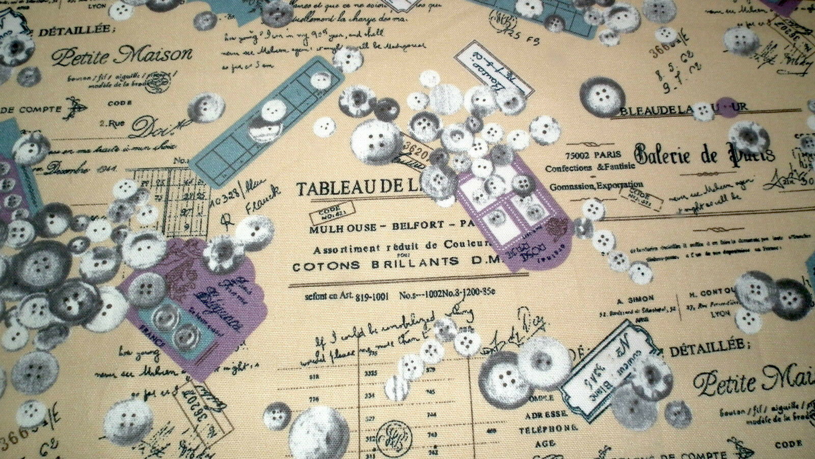 100% Cotton Canvas Craft Fabric French Theme Per Metre 44" M11 Mtex - Image 20