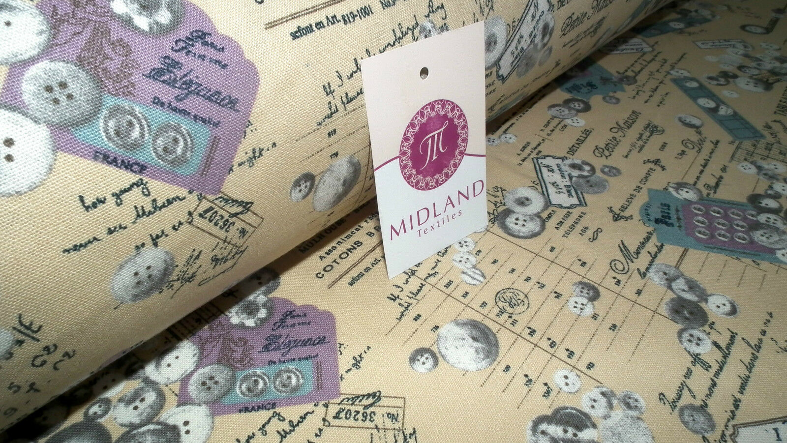 100% Cotton Canvas Craft Fabric French Theme Per Metre 44" M11 Mtex - Image 21