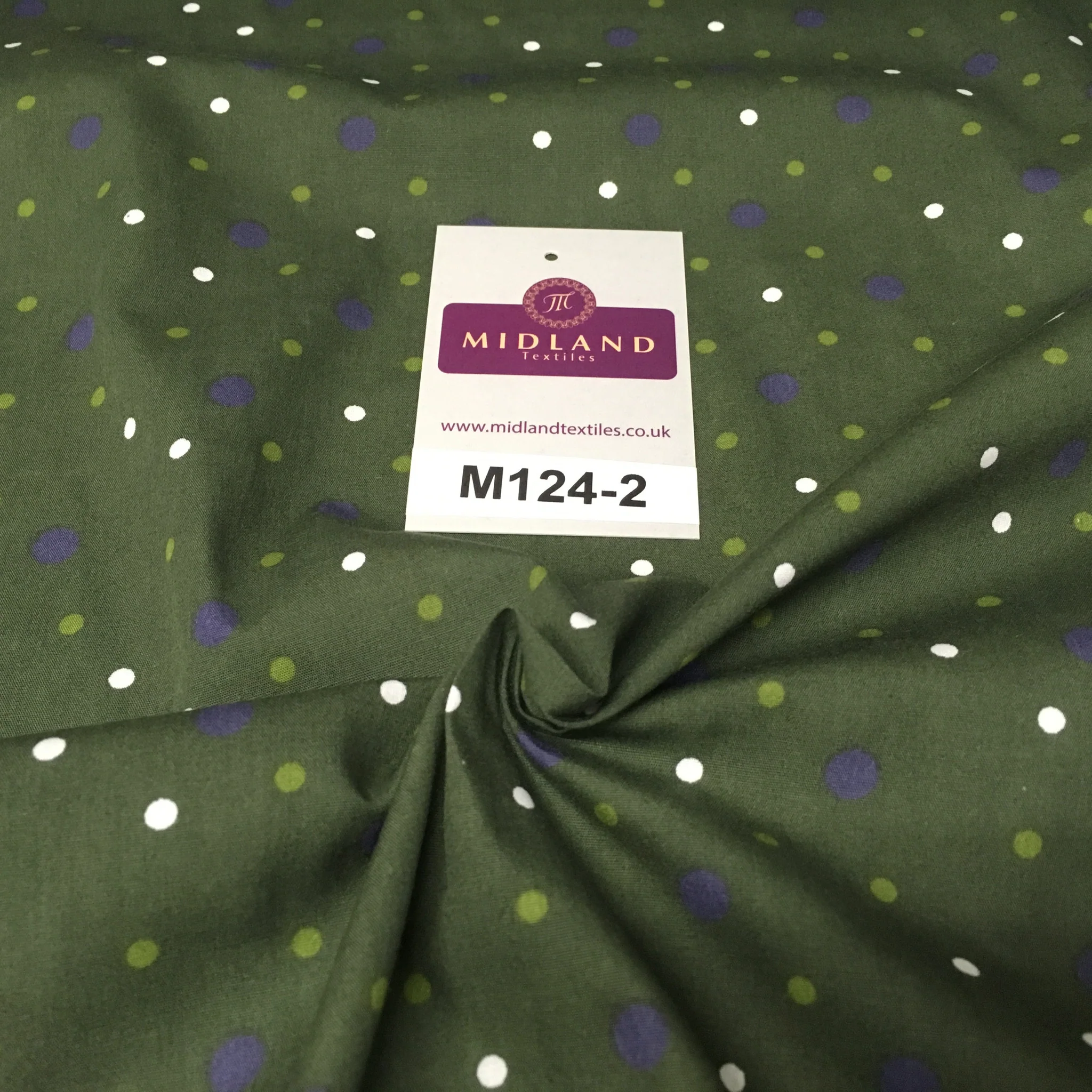 Multi Coloured Polka Dot 100% Cotton Poplin Fabric 58" M124 - Image 14