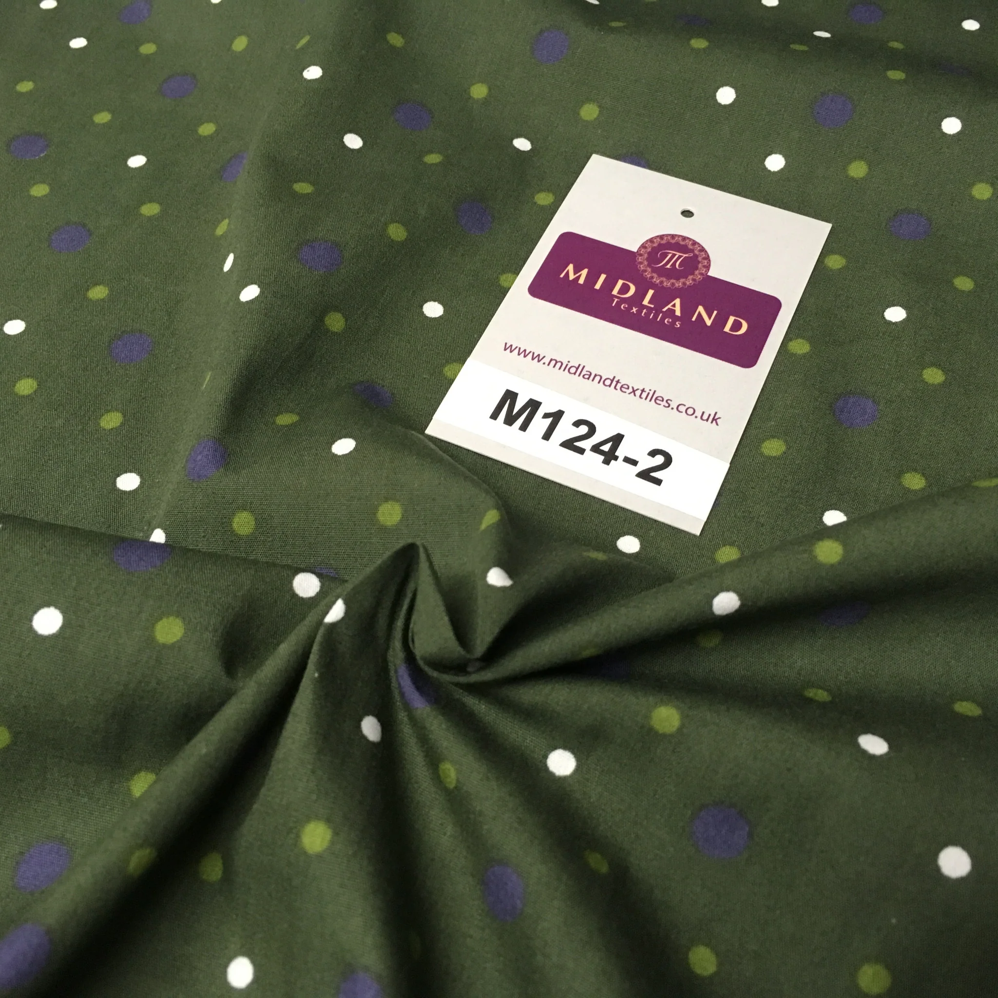 Multi Coloured Polka Dot 100% Cotton Poplin Fabric 58" M124 - Image 16
