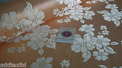 Floral Blossom Satin Brocade Dress Fabric 45" M42 - Image 18