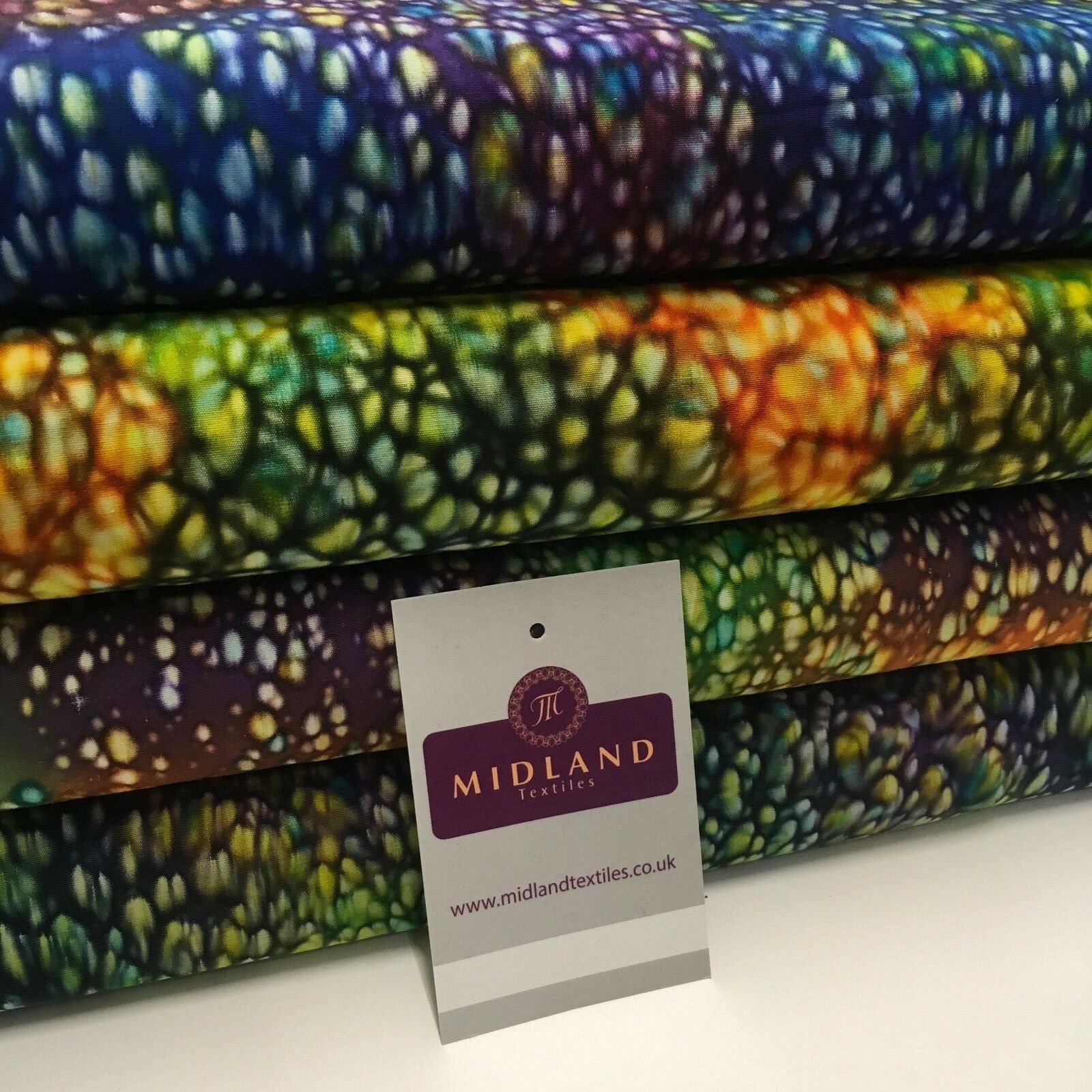 Bali Batik Leaf Dew Drops 100% Cotton Patchwork fabric 44" Wide MK907 - Image 3