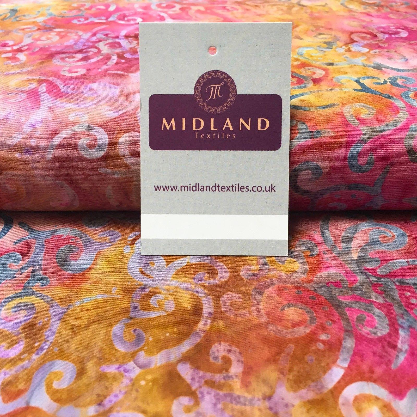 Bali Batik Swirls and dot Print 100% Cotton Patchwork fabric 44" Wide MK904 - Image 12