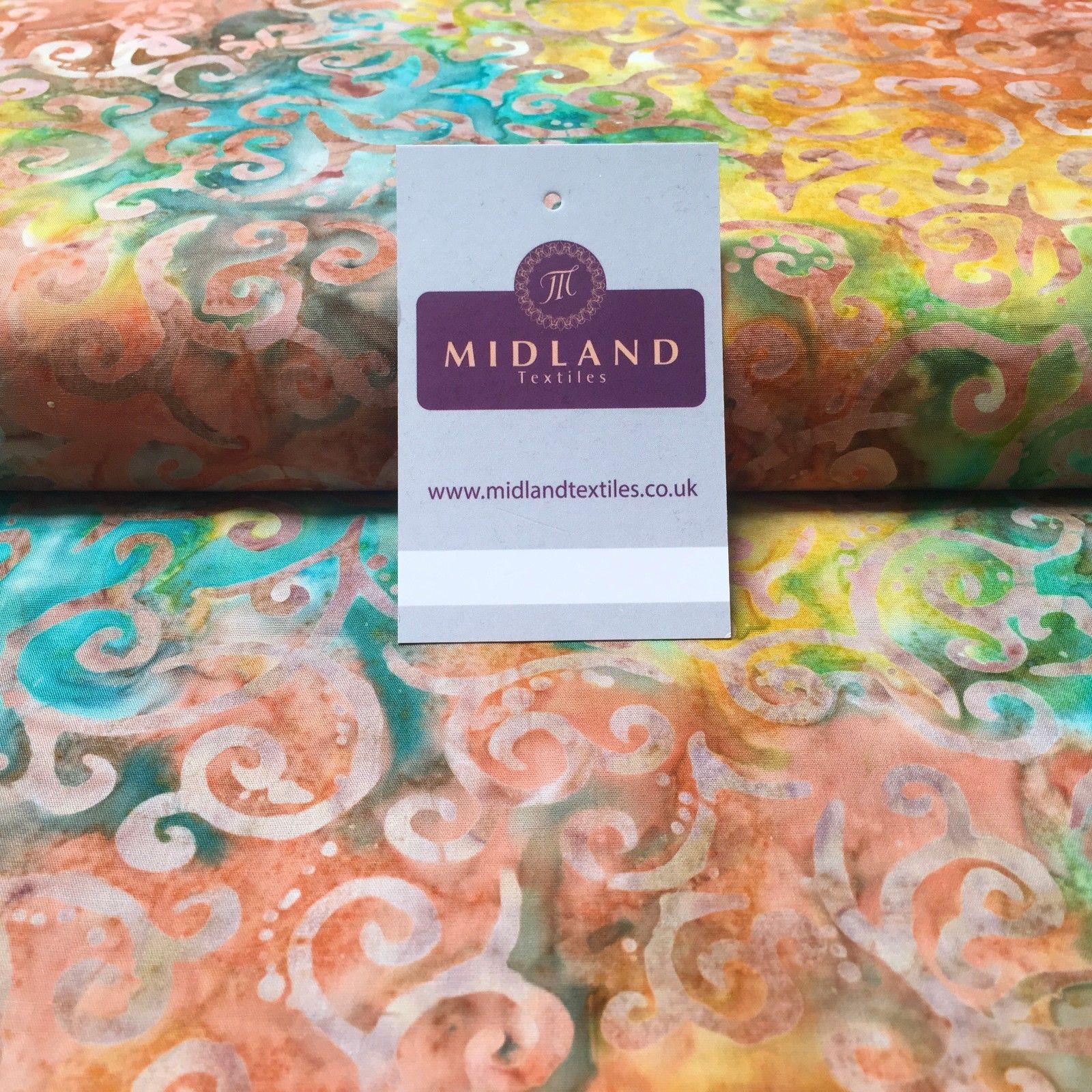 Bali Batik Swirls and dot Print 100% Cotton Patchwork fabric 44" Wide MK904 - Image 33