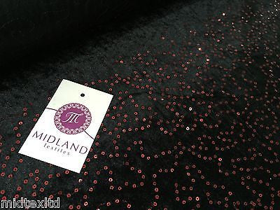 Black Velvet with sequins fabric 58"wide per metre Red-Blue-Green-Pink M15 Mtex - Image 6