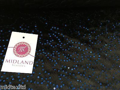 Black Velvet with sequins fabric 58"wide per metre Red-Blue-Green-Pink M15 Mtex - Image 7