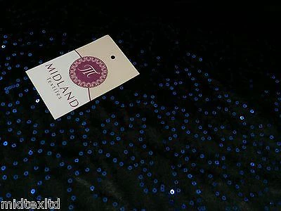 Black Velvet with sequins fabric 58"wide per metre Red-Blue-Green-Pink M15 Mtex - Image 8