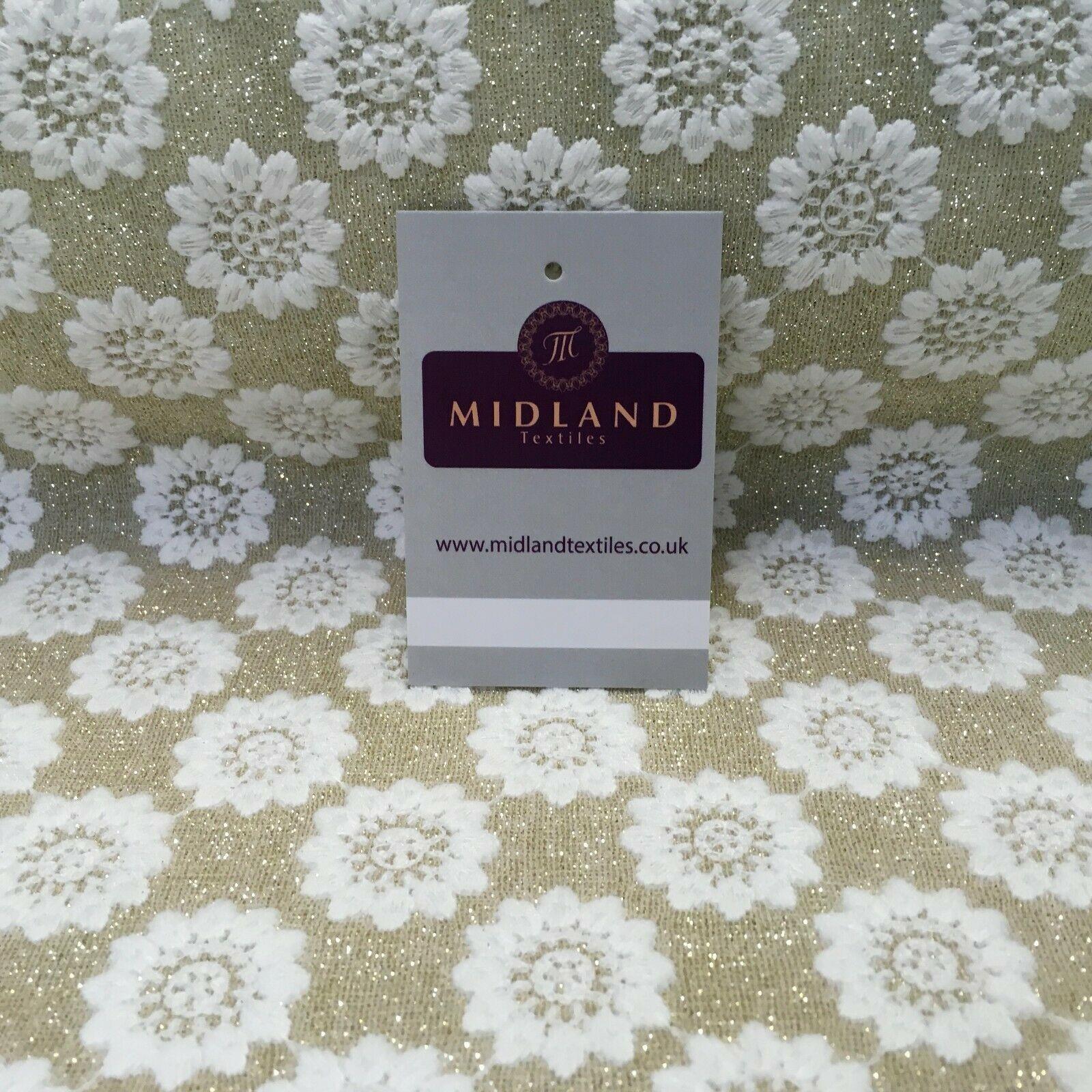 Bridal Knit embroidered floral shimmer fabric Dress fabric 150cm Wide MR1109 - Image 4