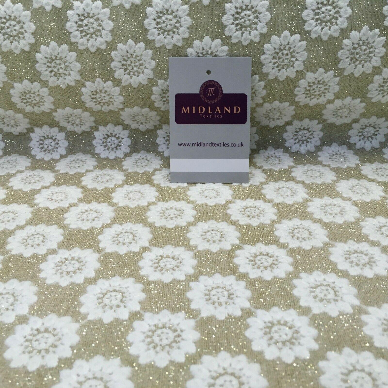 Bridal Knit embroidered floral shimmer fabric Dress fabric 150cm Wide MR1109 - Image 8