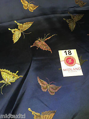 CHINESE ORIENTAL BUTTERFLY BROCADE SILKY SATIN DRESS FABRIC 44" wide Mtex M57 - Image 25
