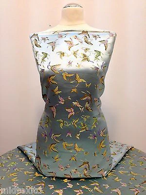 CHINESE ORIENTAL BUTTERFLY BROCADE SILKY SATIN DRESS FABRIC 44" wide Mtex M57 - Image 4