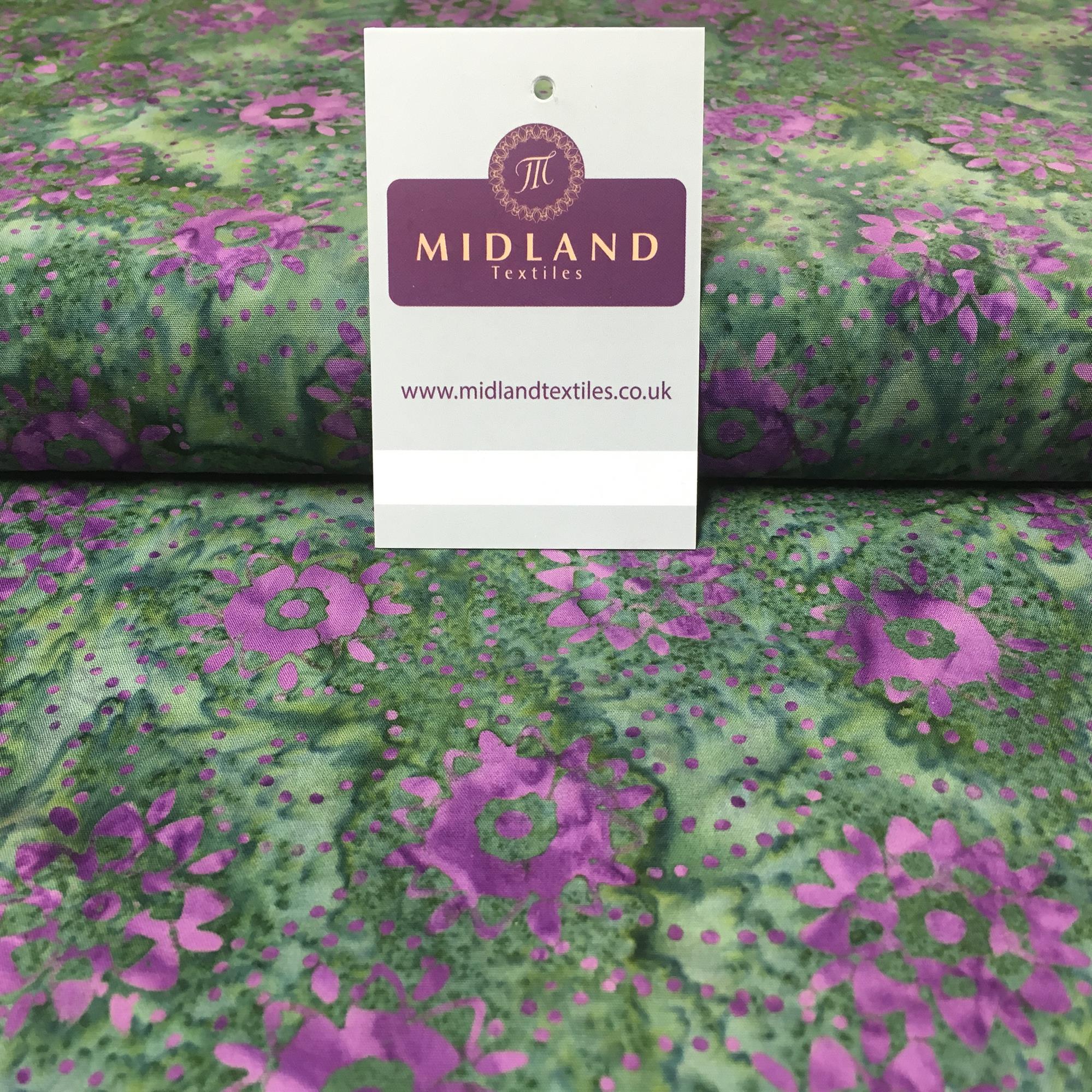 Clog Tie Dye Bali Batik 100% Cotton patchwork Fabric 44" Wide MK900 Mtex Teal A / Sample - Image 11