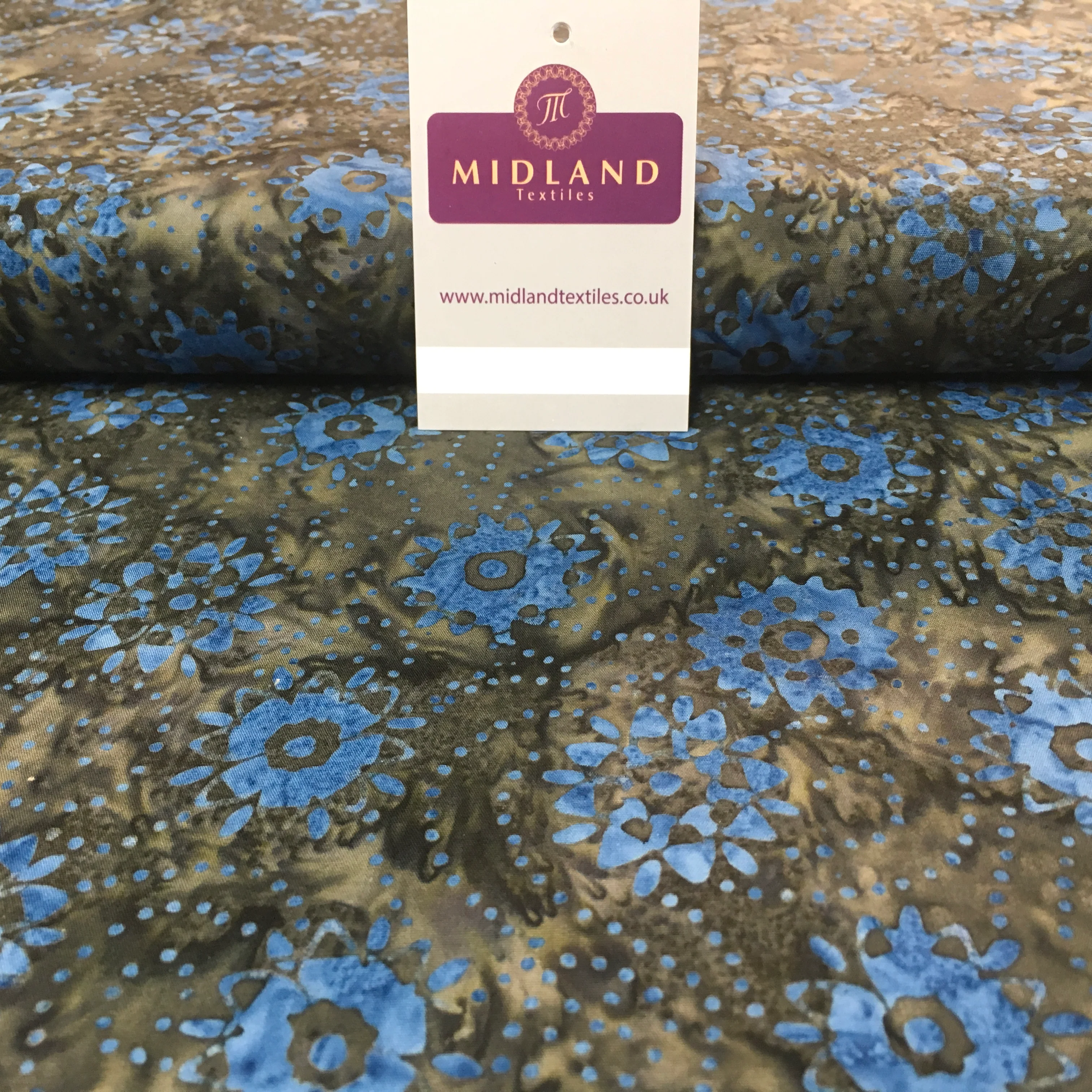 Clog Tie Dye Bali Batik 100% Cotton patchwork Fabric 44" Wide MK900 Mtex Teal A / Sample - Image 17