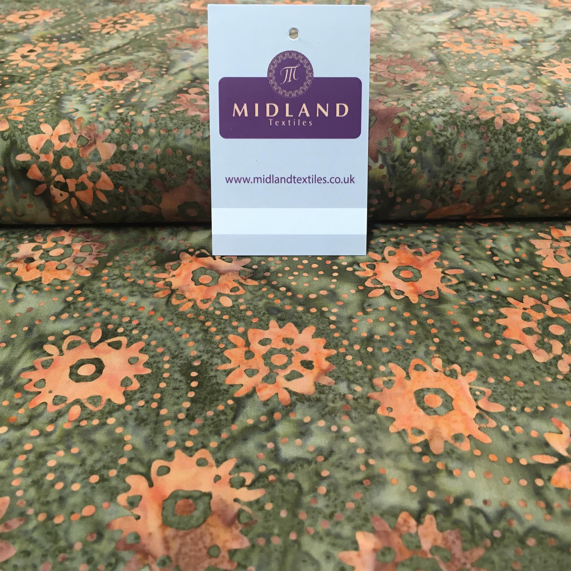 Clog Tie Dye Bali Batik 100% Cotton patchwork Fabric 44" Wide MK900 Mtex Teal A / Sample - Image 9