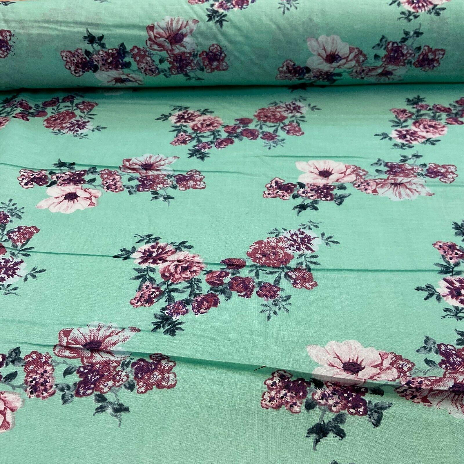 Cotton Lawn Voile Summer Floral Printed Dress fabric 111cm wide M1592 - Image 13