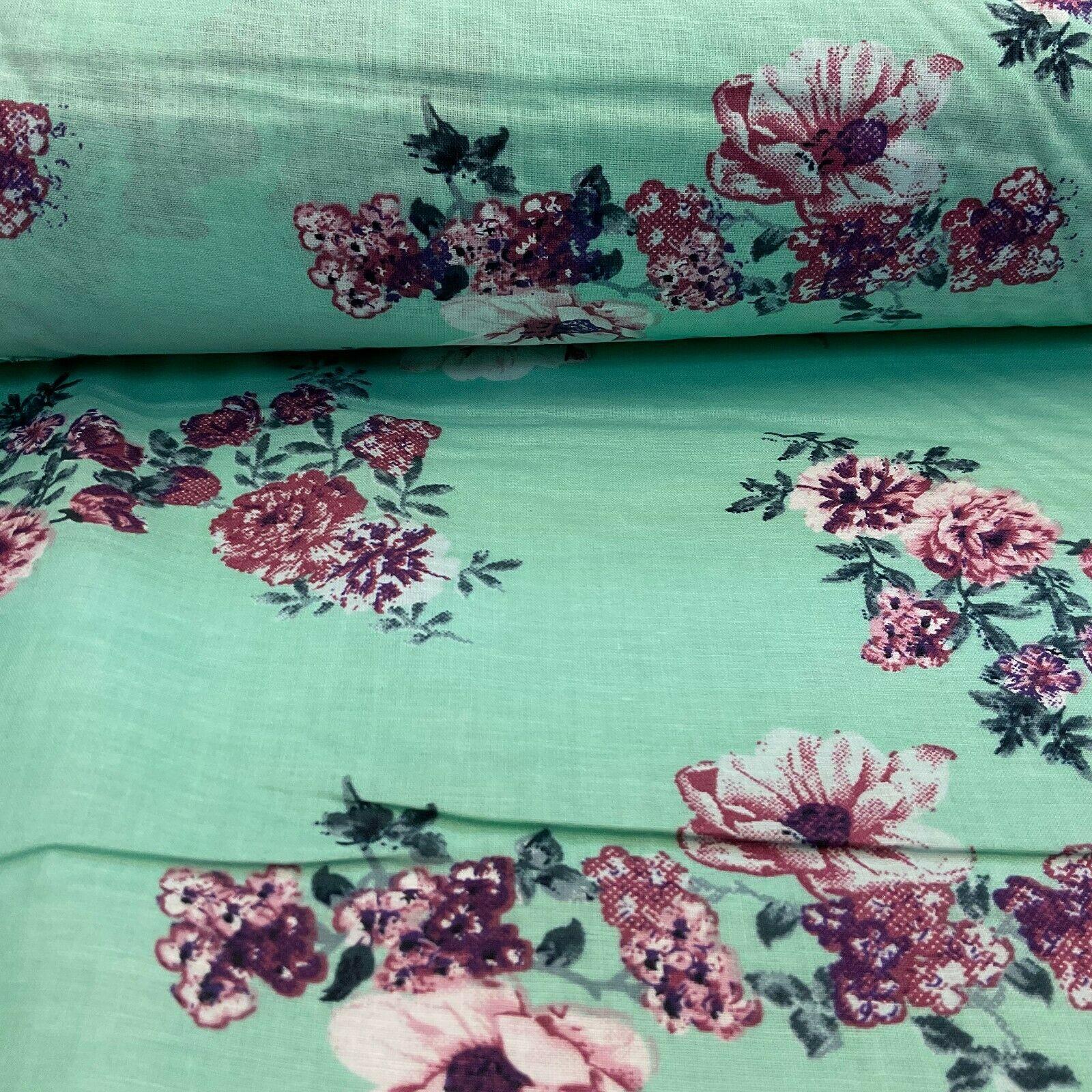 Cotton Lawn Voile Summer Floral Printed Dress fabric 111cm wide M1592 - Image 17
