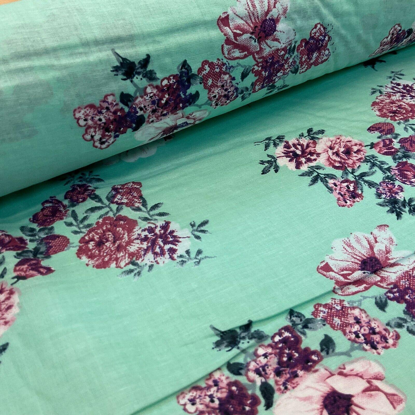 Cotton Lawn Voile Summer Floral Printed Dress fabric 111cm wide M1592 - Image 20