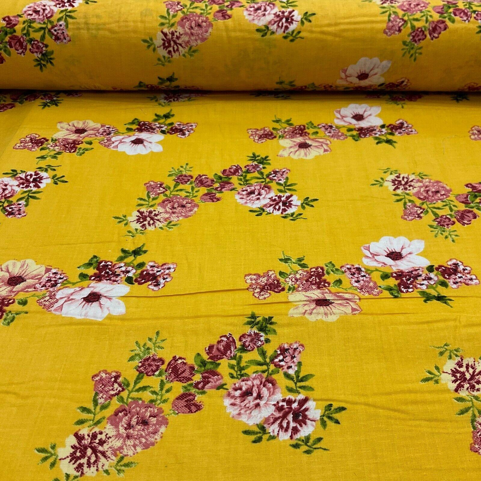 Cotton Lawn Voile Summer Floral Printed Dress fabric 111cm wide M1592 - Image 3