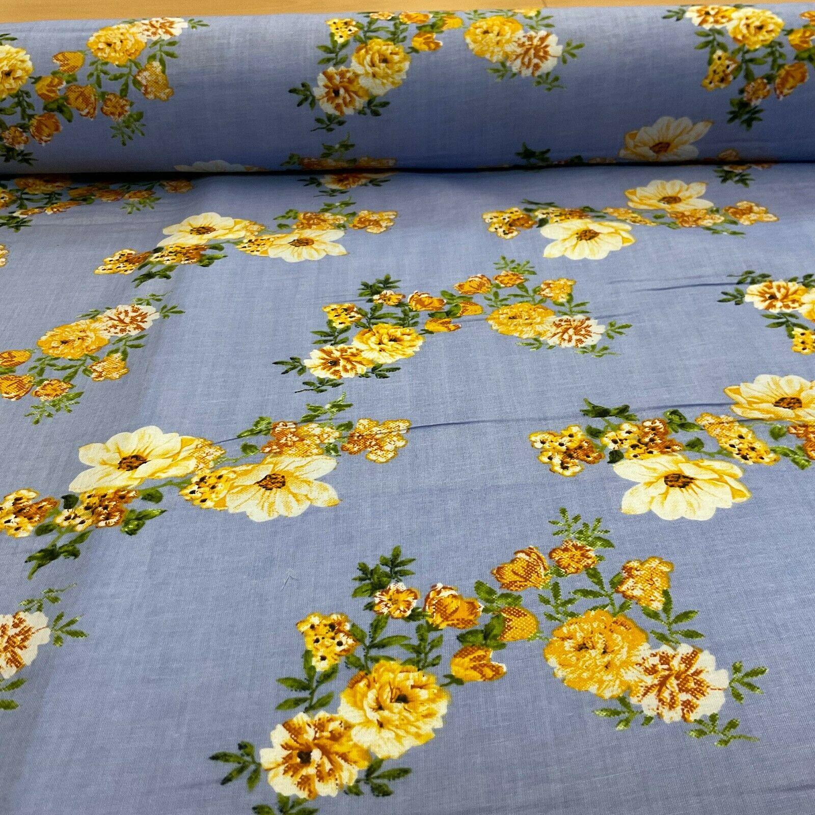 Cotton Lawn Voile Summer Floral Printed Dress fabric 111cm wide M1592 - Image 31