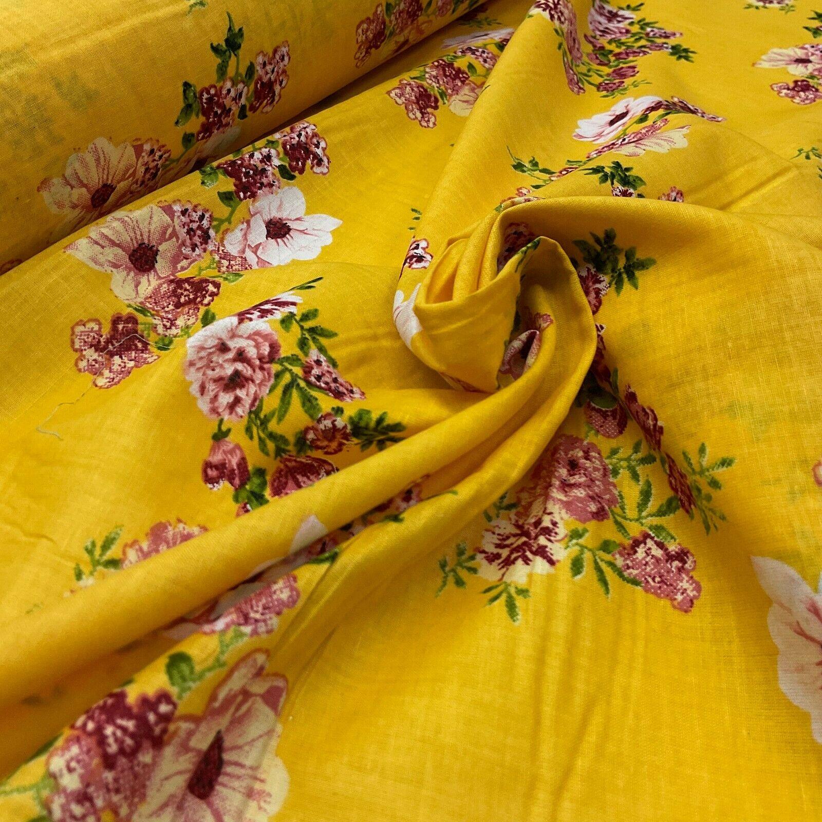 Cotton Lawn Voile Summer Floral Printed Dress fabric 111cm wide M1592 - Image 5