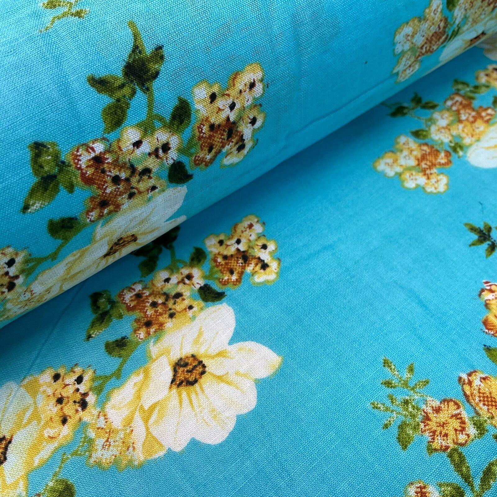 Cotton Lawn Voile Summer Floral Printed Dress fabric 111cm wide M1592 - Image 50
