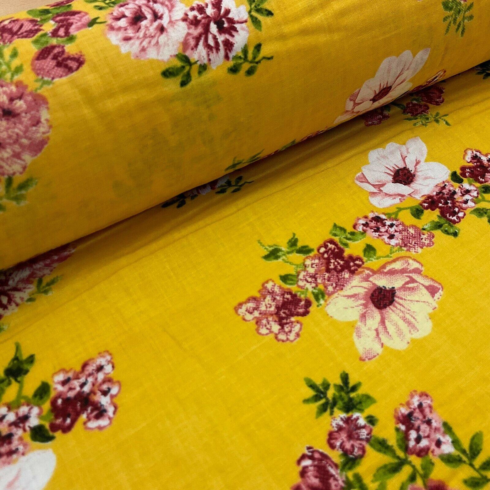 Cotton Lawn Voile Summer Floral Printed Dress fabric 111cm wide M1592 - Image 9