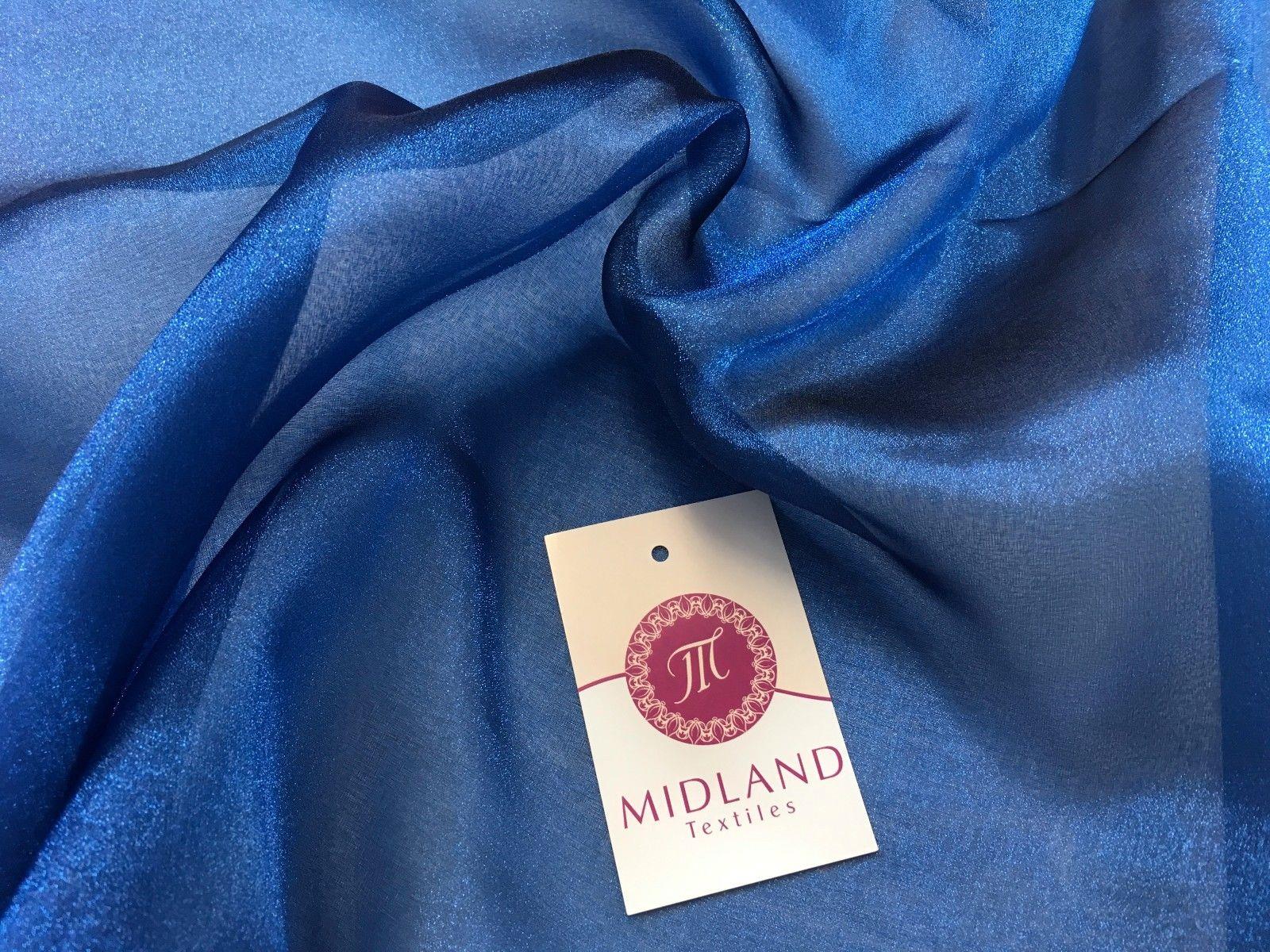 CRYSTAL ORGANZA WEDDING BRIDAL DANCE VEIL DRESS FABRIC MATERIAL 45" WIDE M111 - Image 100