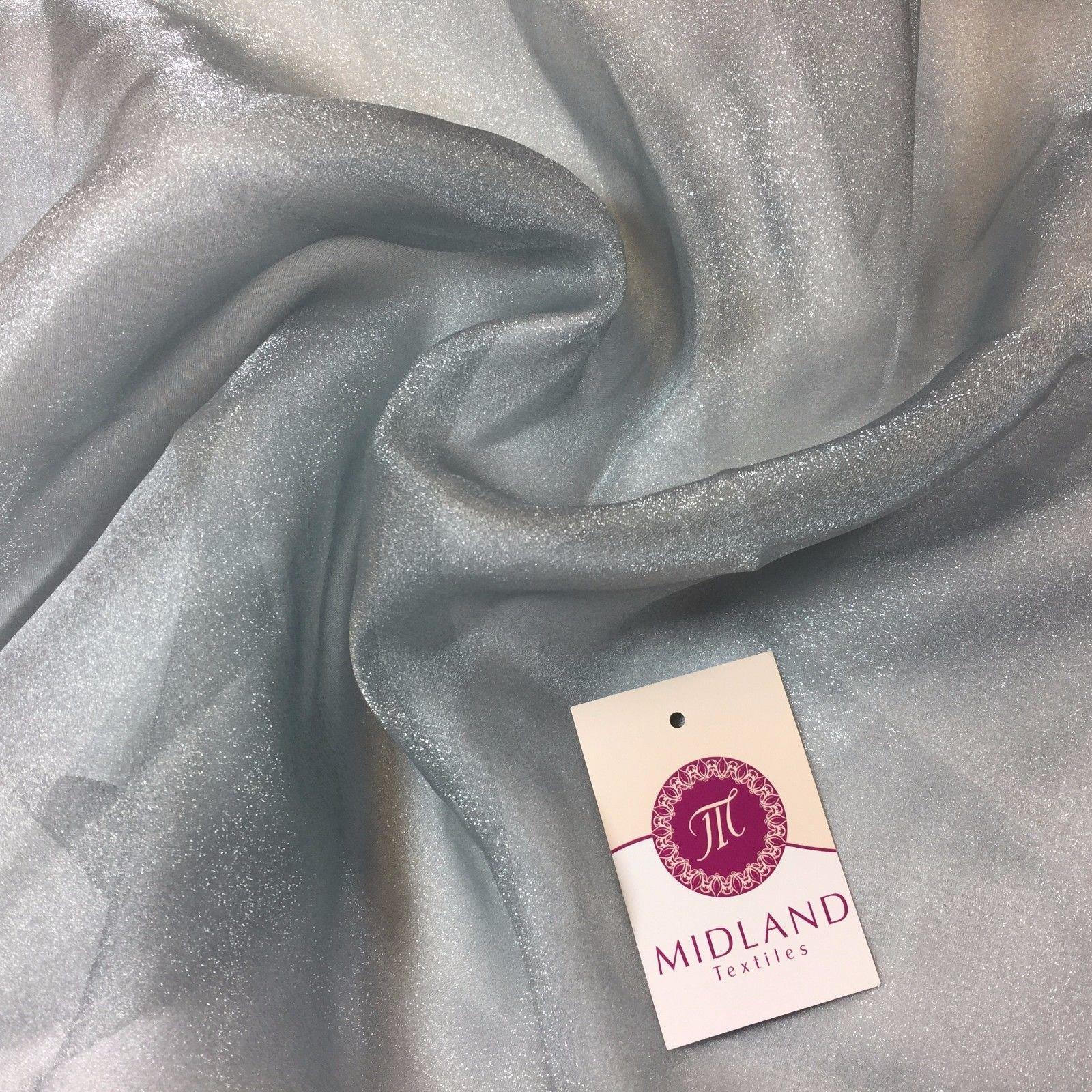 CRYSTAL ORGANZA WEDDING BRIDAL DANCE VEIL DRESS FABRIC MATERIAL 45" WIDE M111 - Image 101