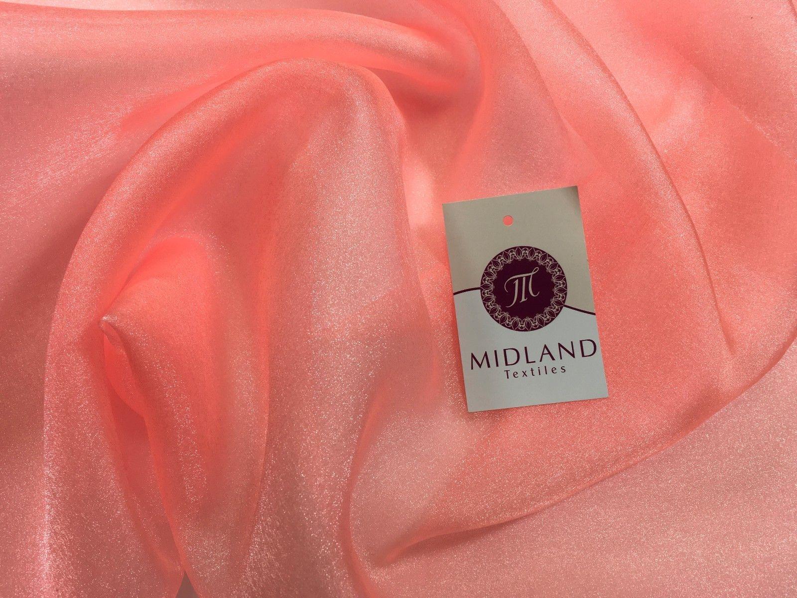 CRYSTAL ORGANZA WEDDING BRIDAL DANCE VEIL DRESS FABRIC MATERIAL 45" WIDE M111 - Image 104