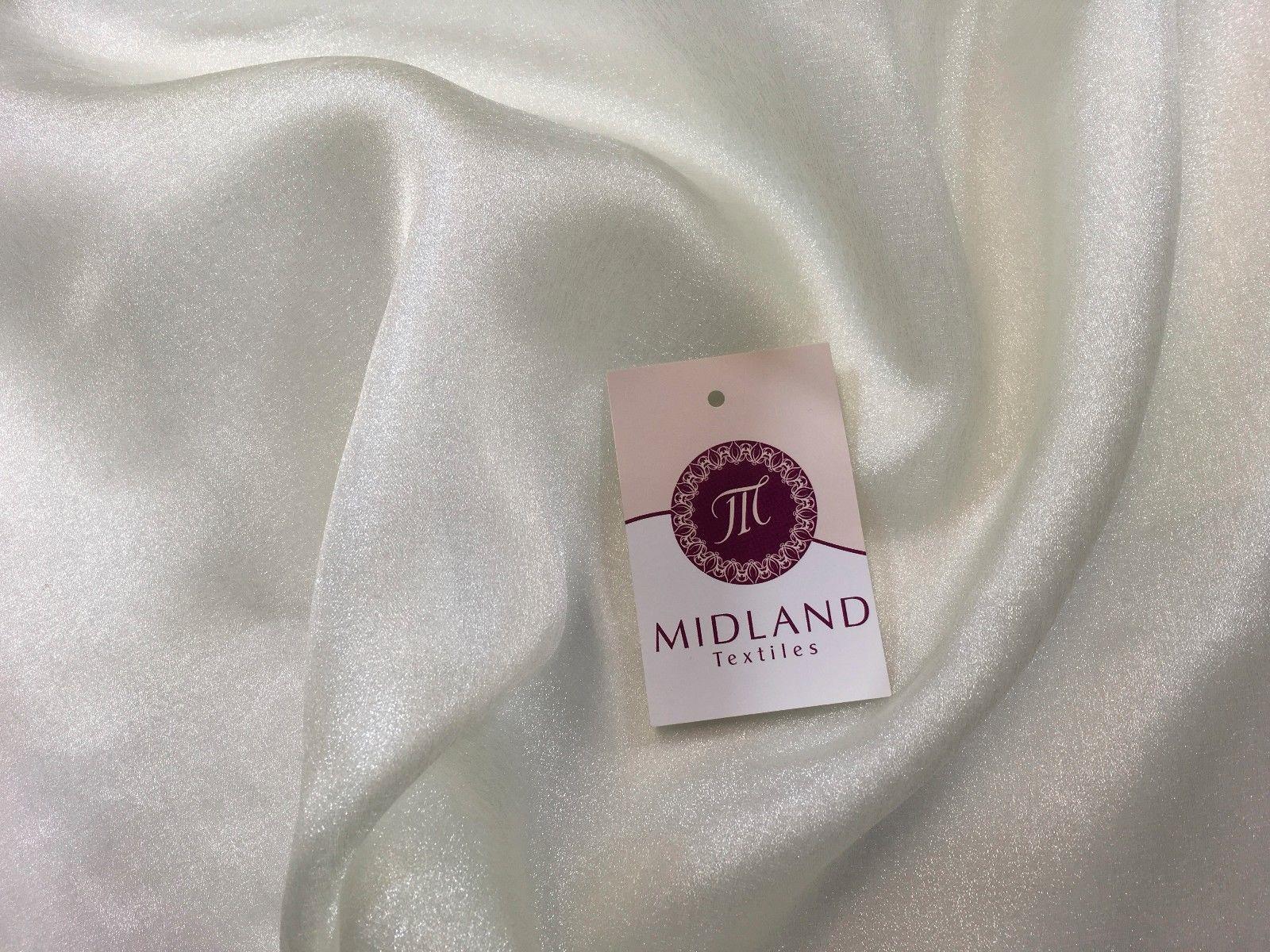 CRYSTAL ORGANZA WEDDING BRIDAL DANCE VEIL DRESS FABRIC MATERIAL 45" WIDE M111 - Image 113