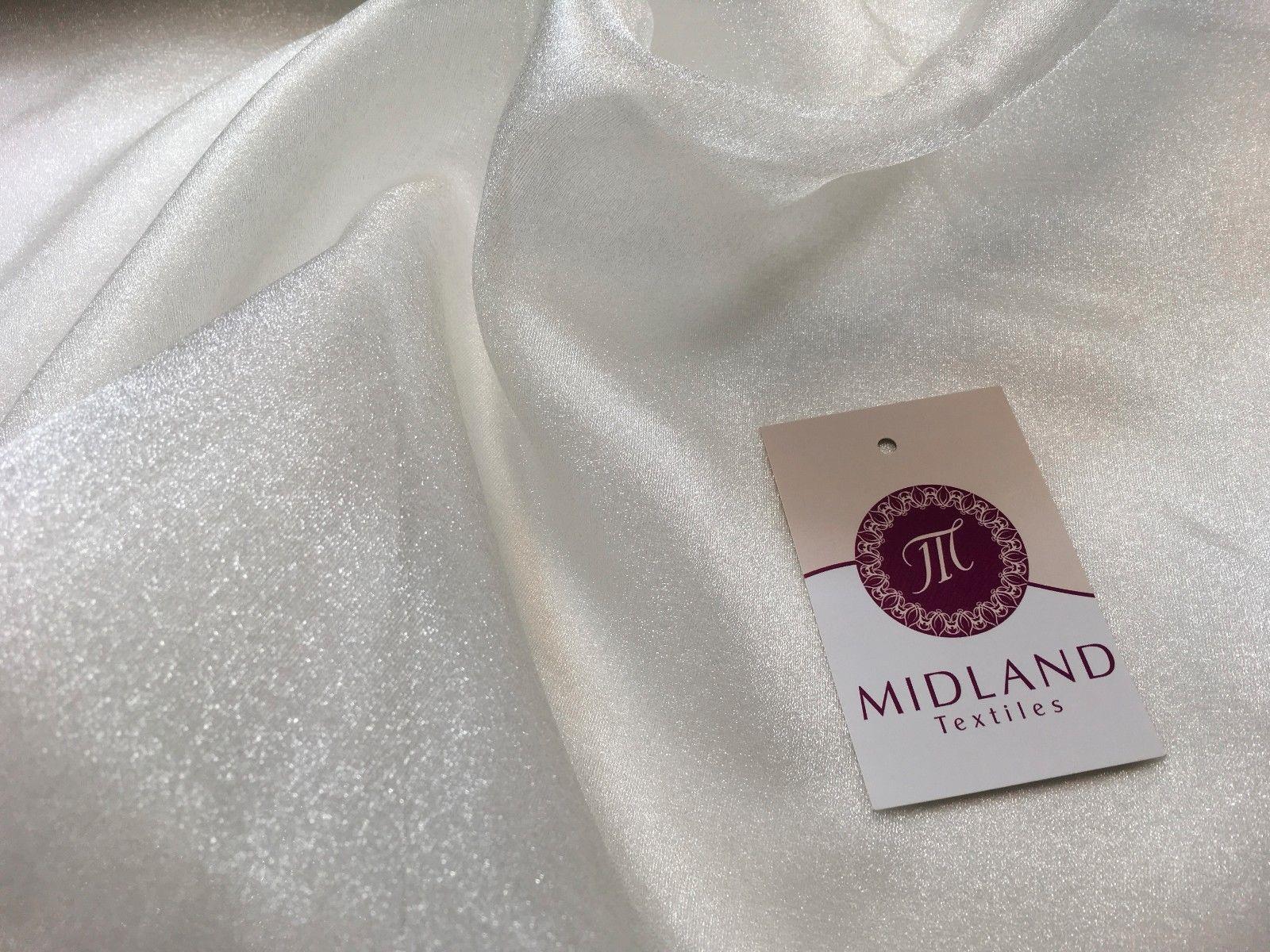 CRYSTAL ORGANZA WEDDING BRIDAL DANCE VEIL DRESS FABRIC MATERIAL 45" WIDE M111 - Image 116