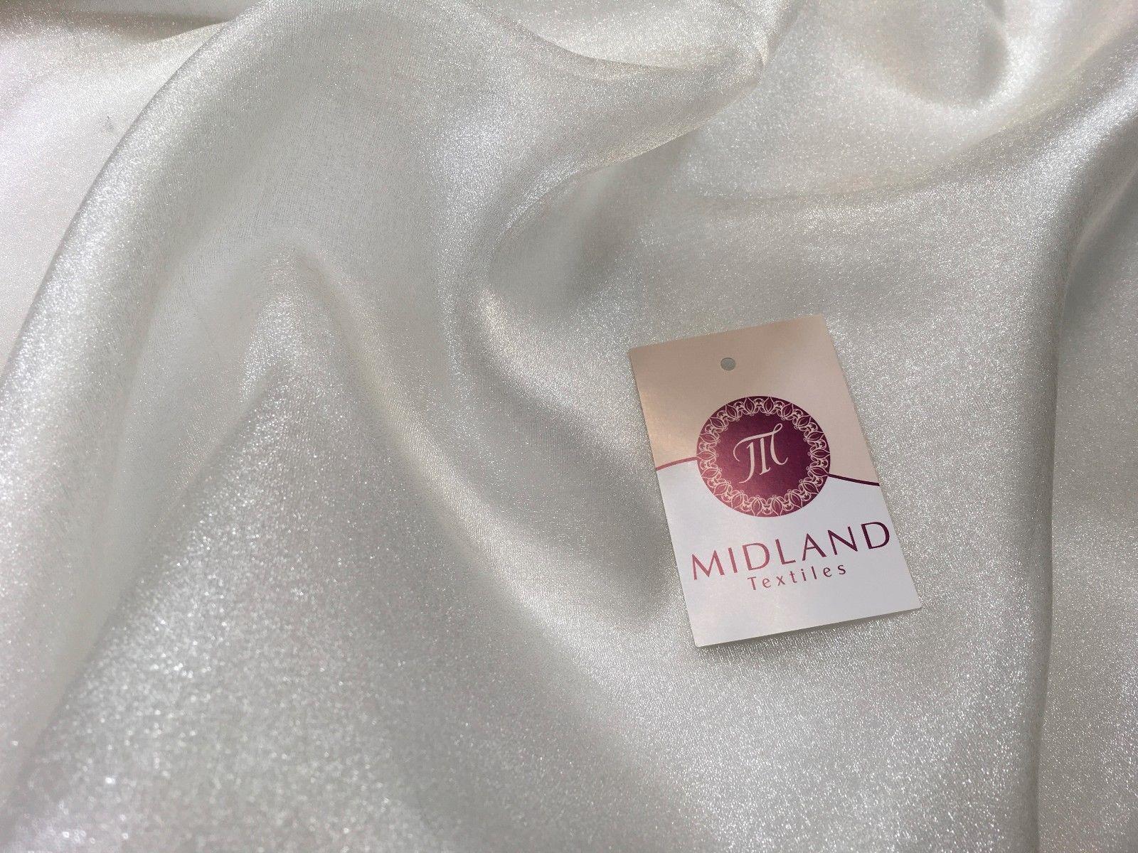 CRYSTAL ORGANZA WEDDING BRIDAL DANCE VEIL DRESS FABRIC MATERIAL 45" WIDE M111 - Image 117