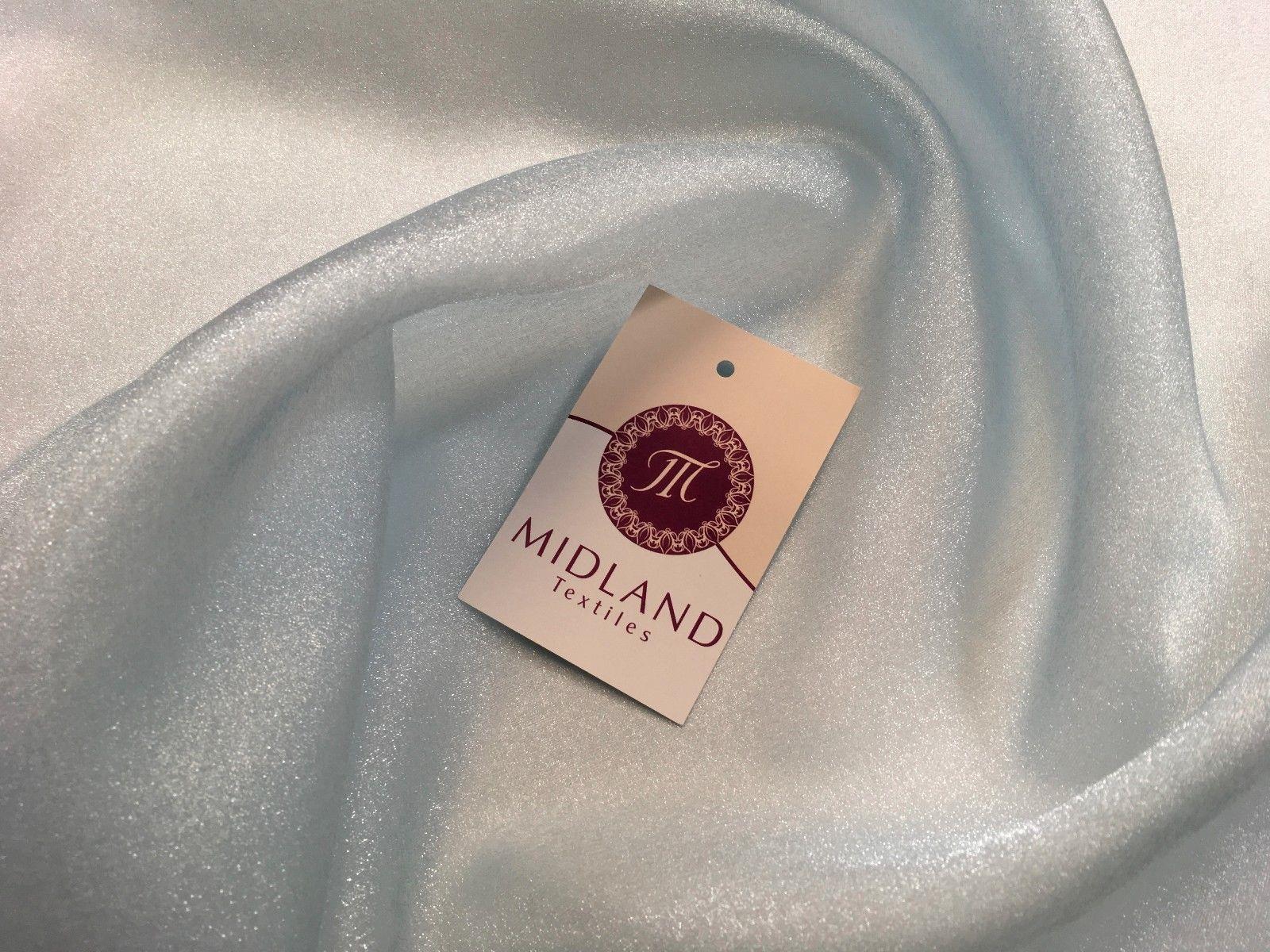 CRYSTAL ORGANZA WEDDING BRIDAL DANCE VEIL DRESS FABRIC MATERIAL 45" WIDE M111 - Image 122