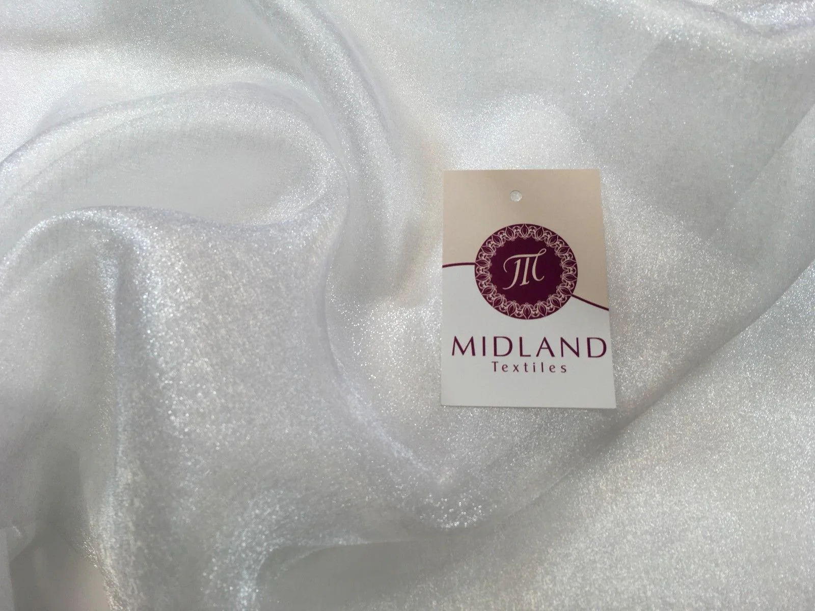 CRYSTAL ORGANZA WEDDING BRIDAL DANCE VEIL DRESS FABRIC MATERIAL 45" WIDE M111 - Image 148