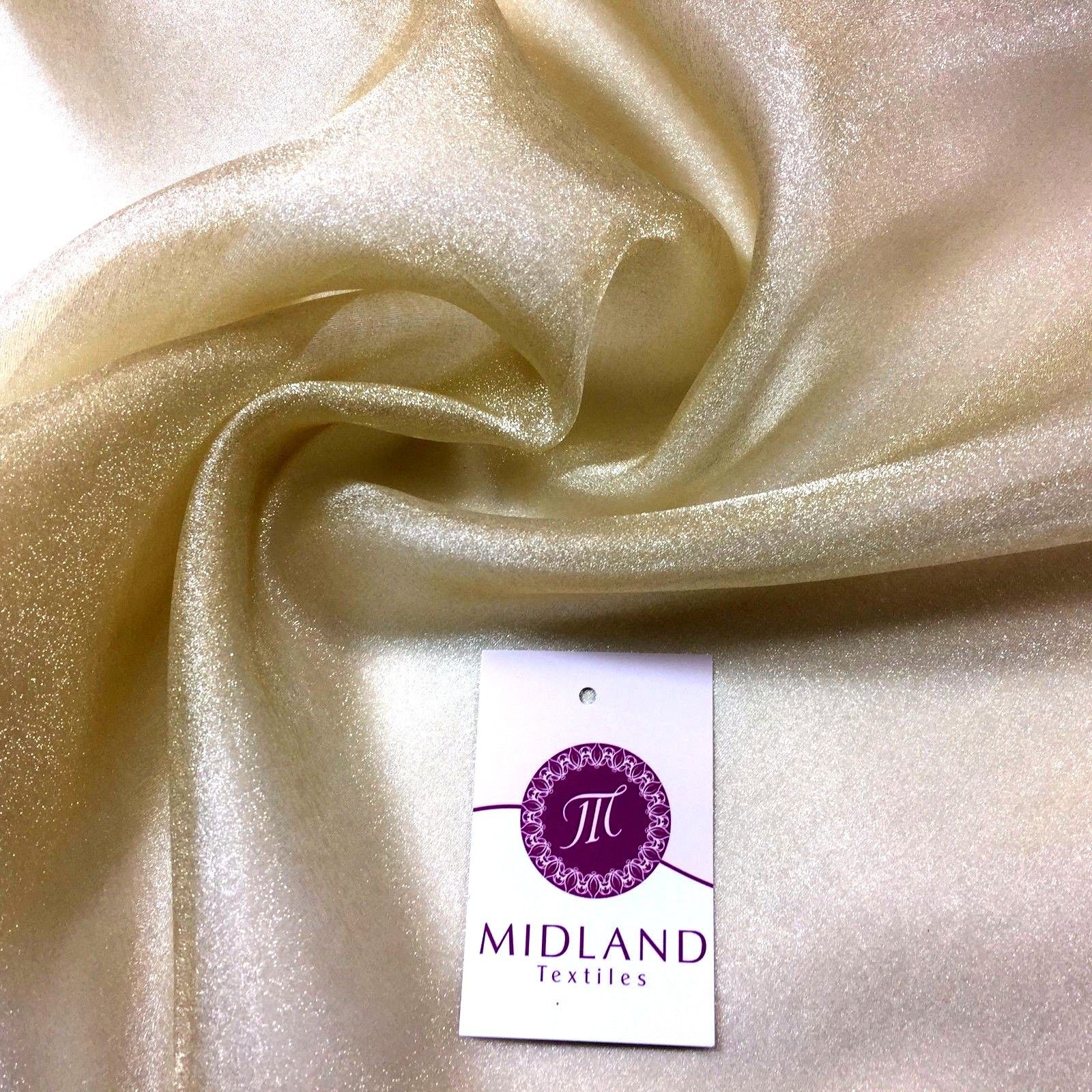 CRYSTAL ORGANZA WEDDING BRIDAL DANCE VEIL DRESS FABRIC MATERIAL 45" WIDE M111 - Image 177