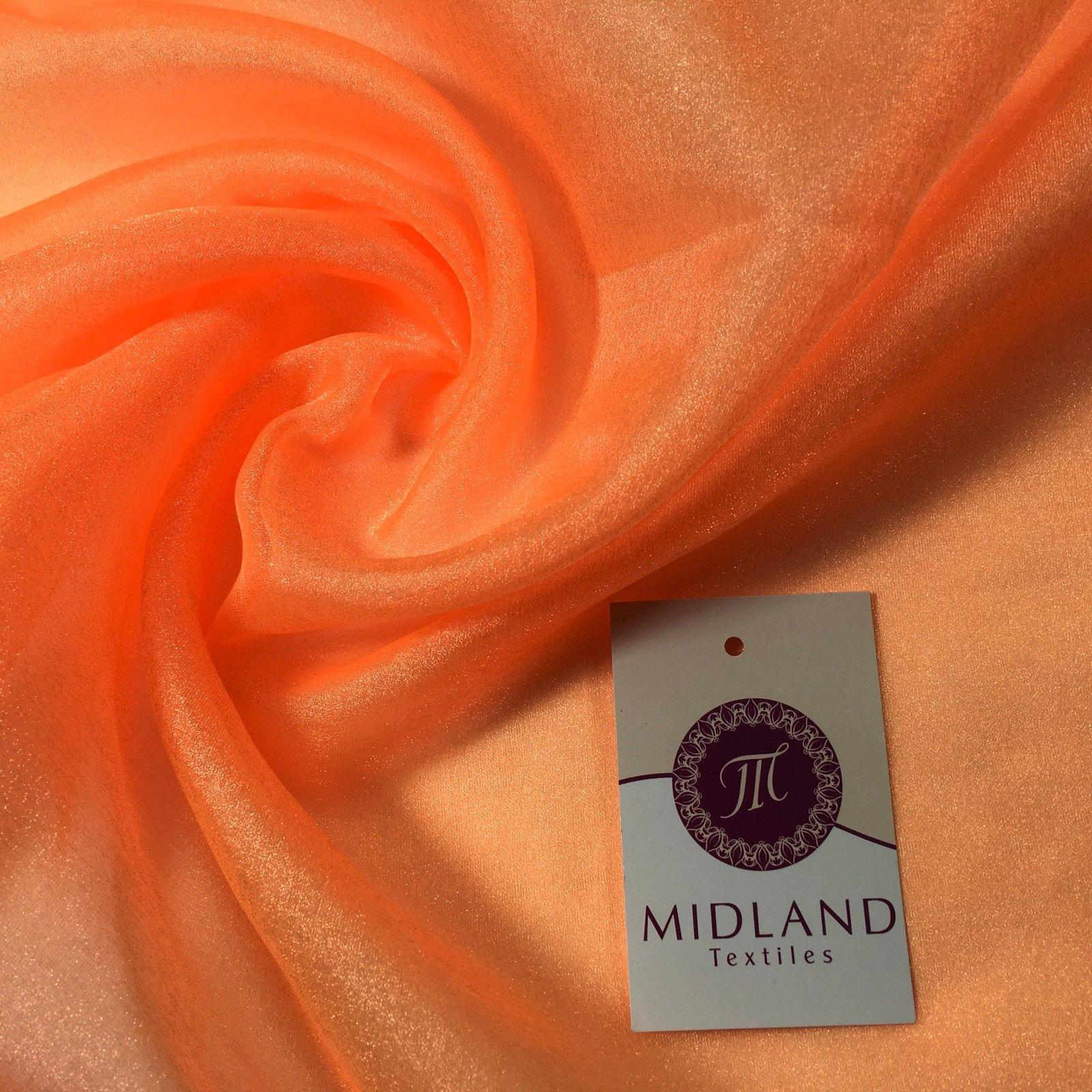 CRYSTAL ORGANZA WEDDING BRIDAL DANCE VEIL DRESS FABRIC MATERIAL 45" WIDE M111 - Image 18