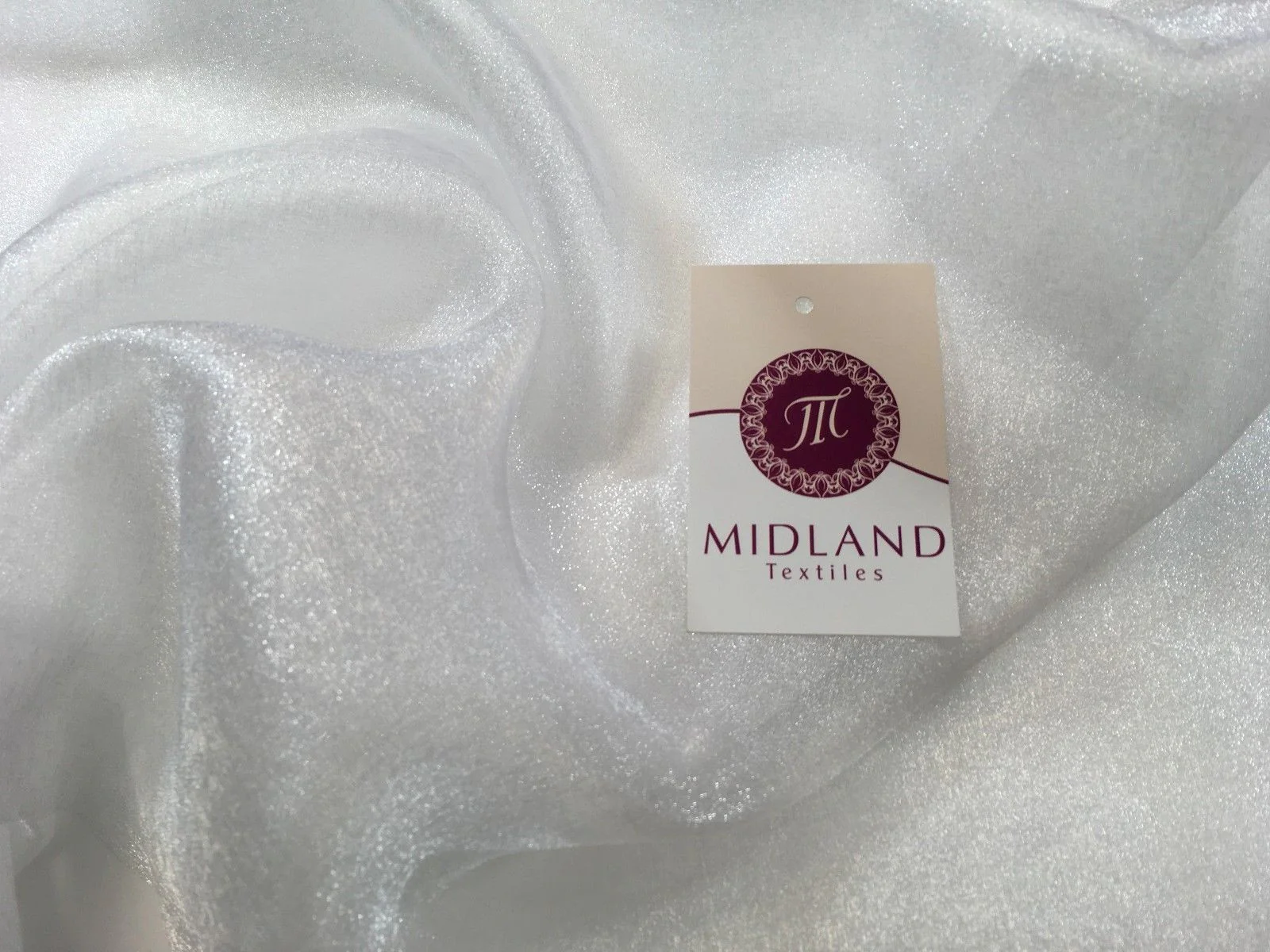 CRYSTAL ORGANZA WEDDING BRIDAL DANCE VEIL DRESS FABRIC MATERIAL 45" WIDE M111 - Image 185