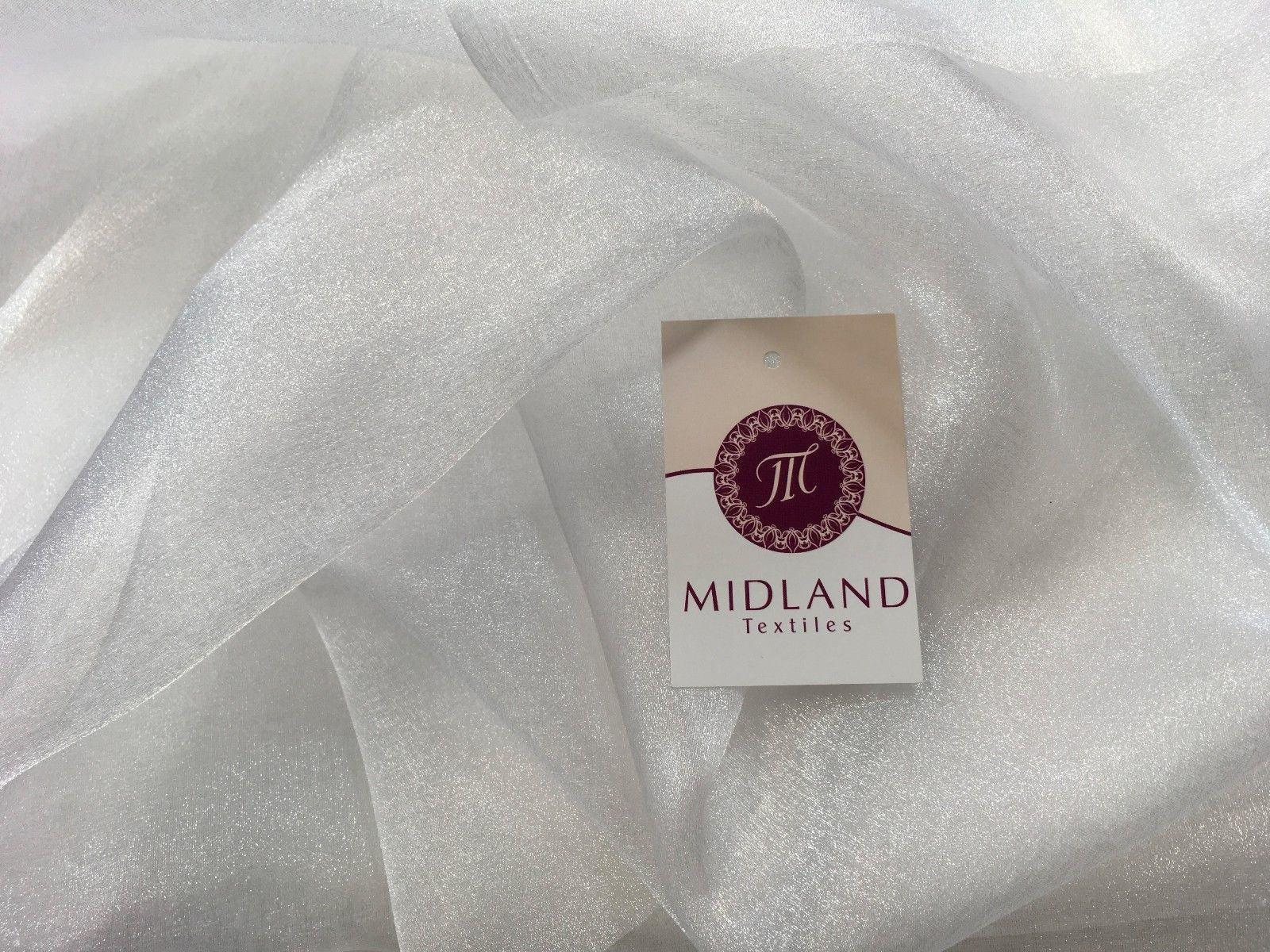 CRYSTAL ORGANZA WEDDING BRIDAL DANCE VEIL DRESS FABRIC MATERIAL 45" WIDE M111 - Image 186