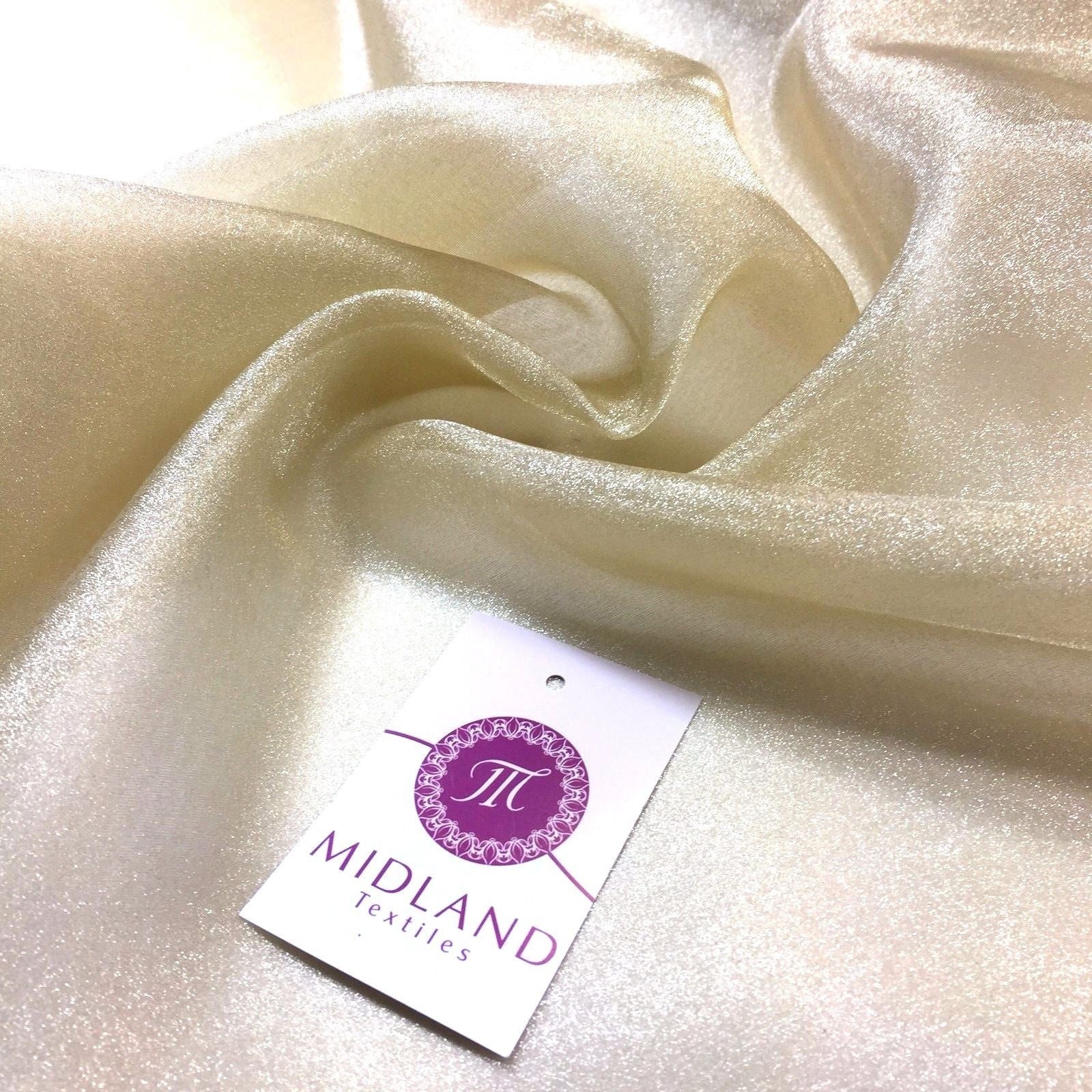 CRYSTAL ORGANZA WEDDING BRIDAL DANCE VEIL DRESS FABRIC MATERIAL 45" WIDE M111 - Image 246