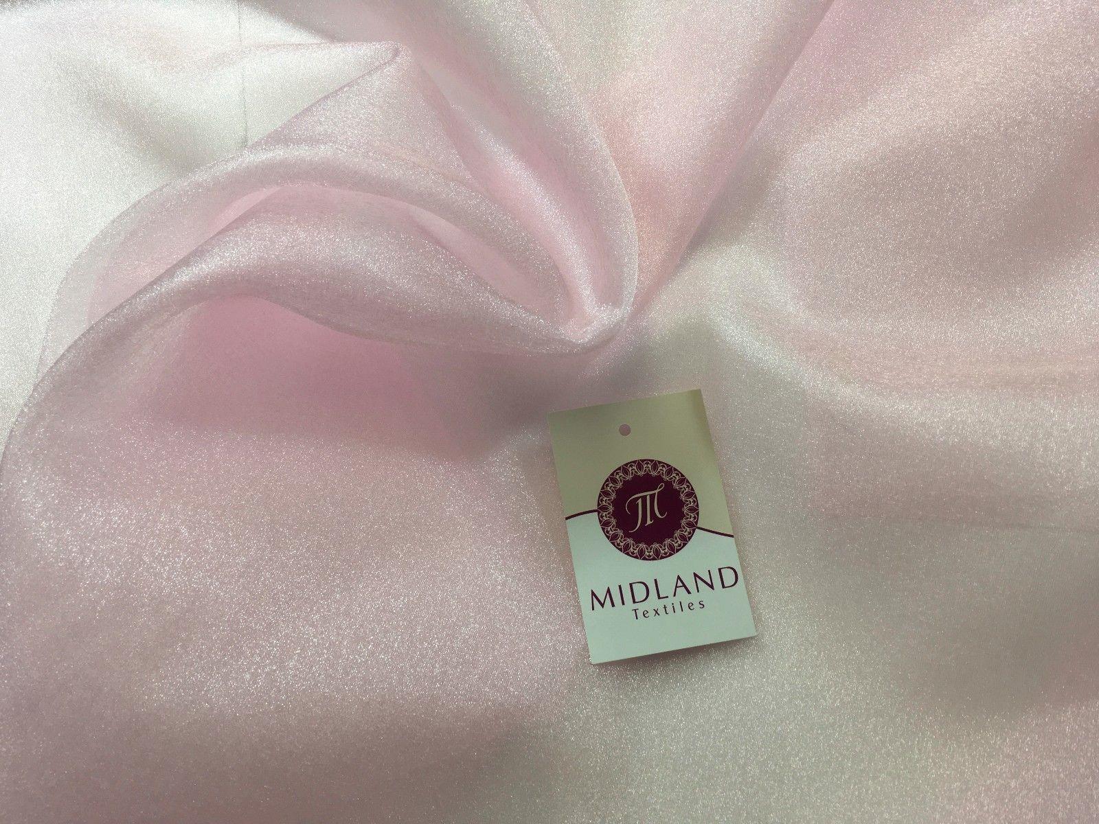 CRYSTAL ORGANZA WEDDING BRIDAL DANCE VEIL DRESS FABRIC MATERIAL 45" WIDE M111 - Image 29