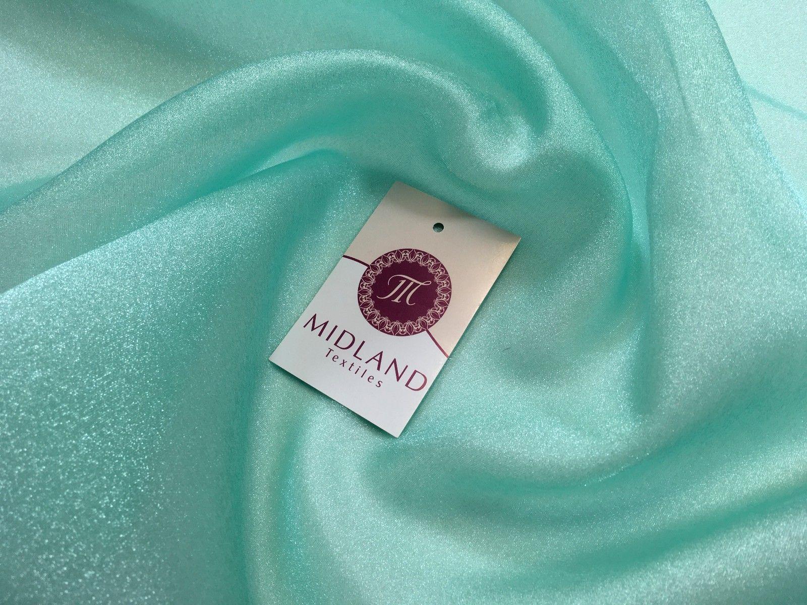 CRYSTAL ORGANZA WEDDING BRIDAL DANCE VEIL DRESS FABRIC MATERIAL 45" WIDE M111 - Image 42