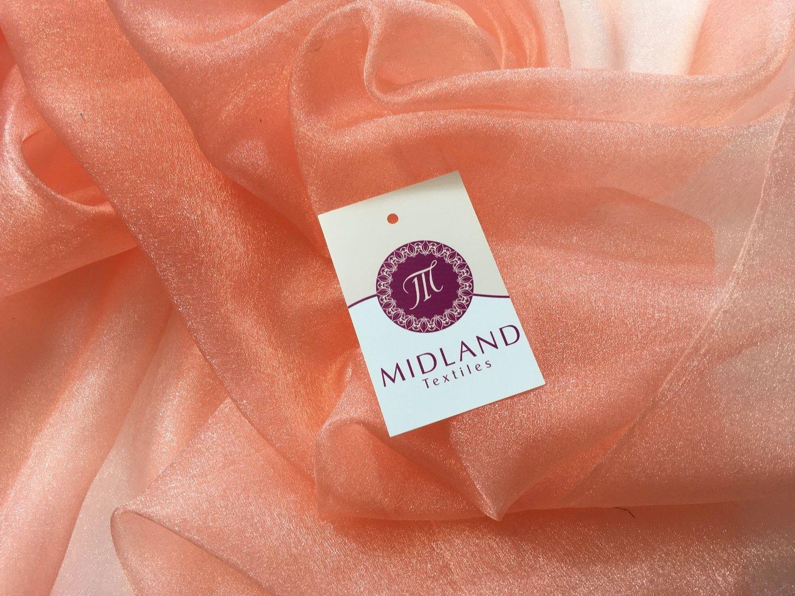 CRYSTAL ORGANZA WEDDING BRIDAL DANCE VEIL DRESS FABRIC MATERIAL 45" WIDE M111 - Image 73