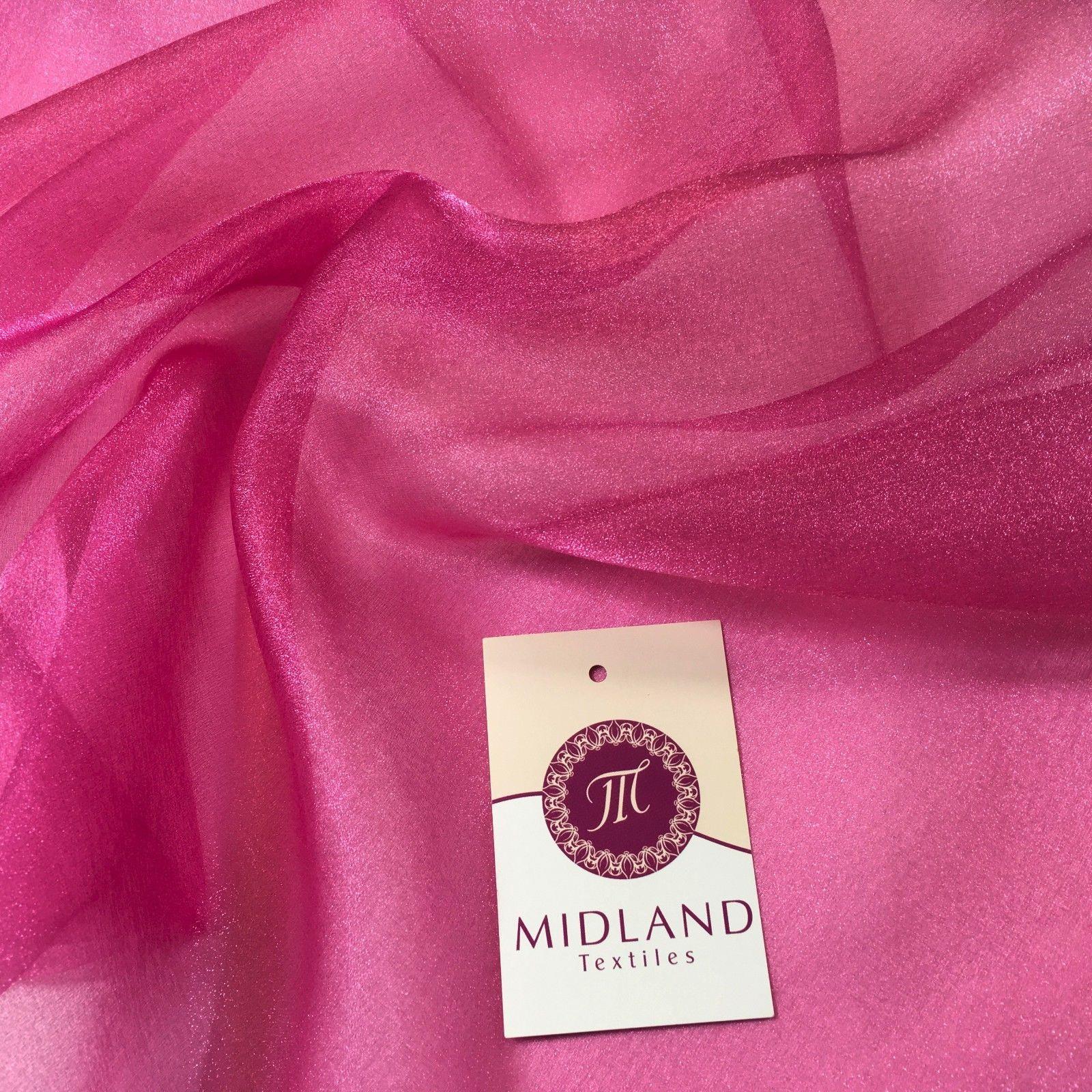 CRYSTAL ORGANZA WEDDING BRIDAL DANCE VEIL DRESS FABRIC MATERIAL 45" WIDE M111 - Image 74