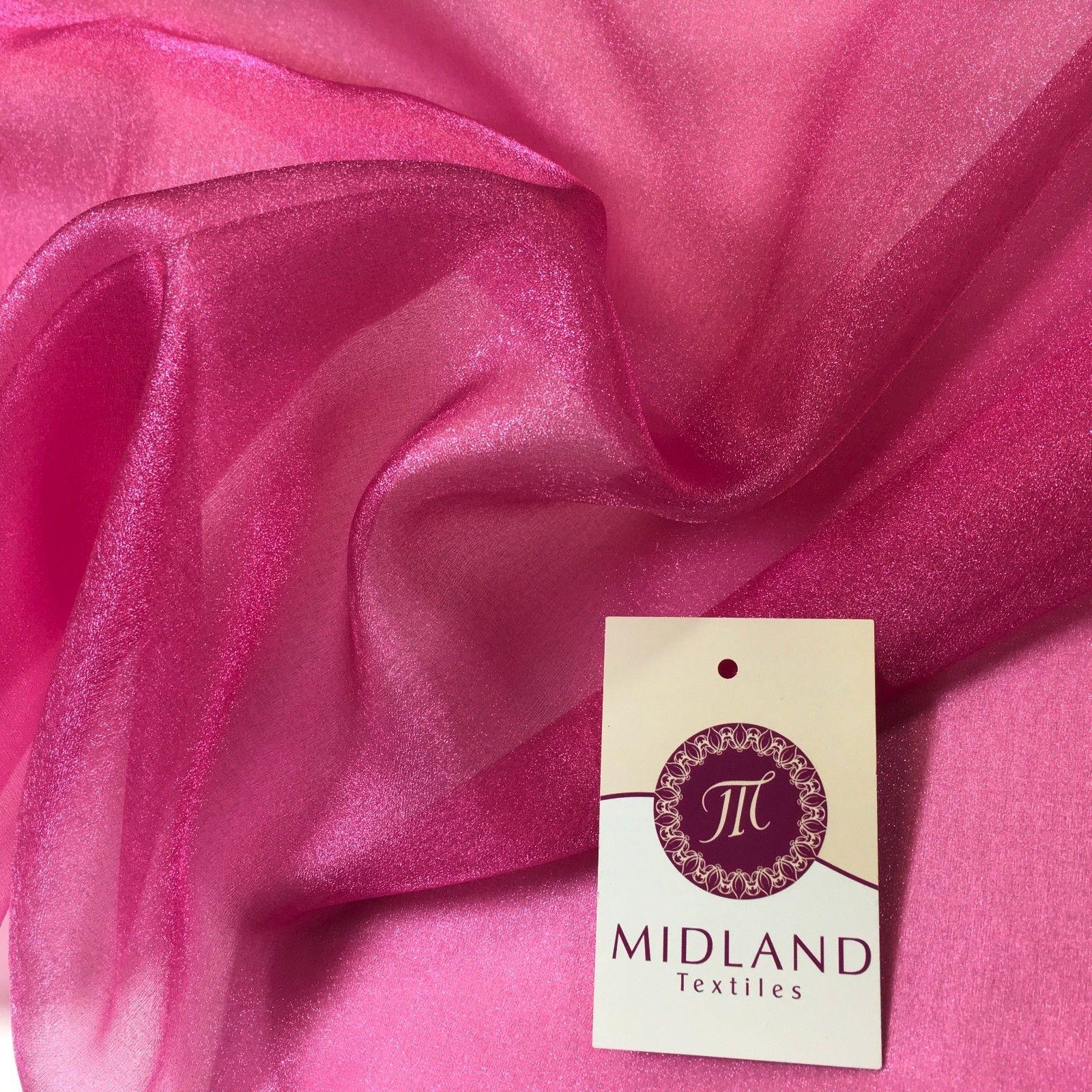 CRYSTAL ORGANZA WEDDING BRIDAL DANCE VEIL DRESS FABRIC MATERIAL 45" WIDE M111 - Image 75