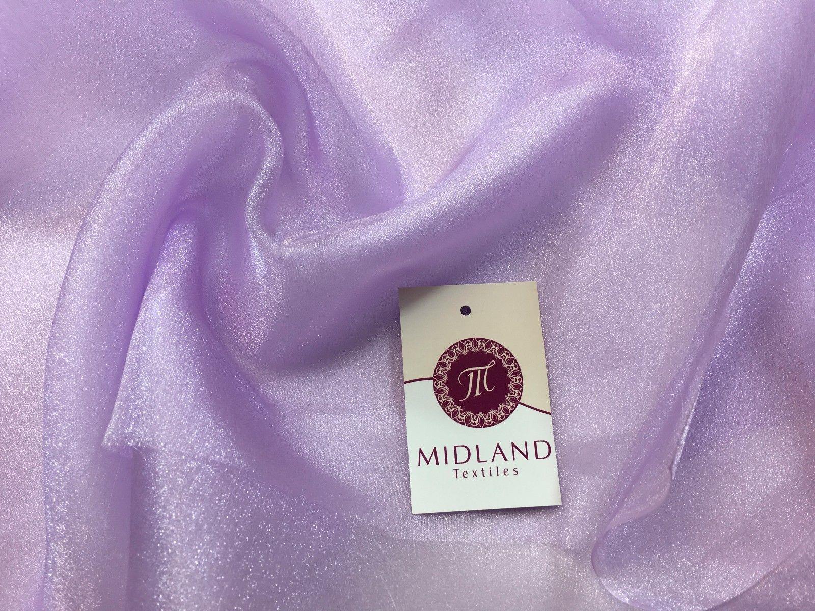 CRYSTAL ORGANZA WEDDING BRIDAL DANCE VEIL DRESS FABRIC MATERIAL 45" WIDE M111 - Image 82