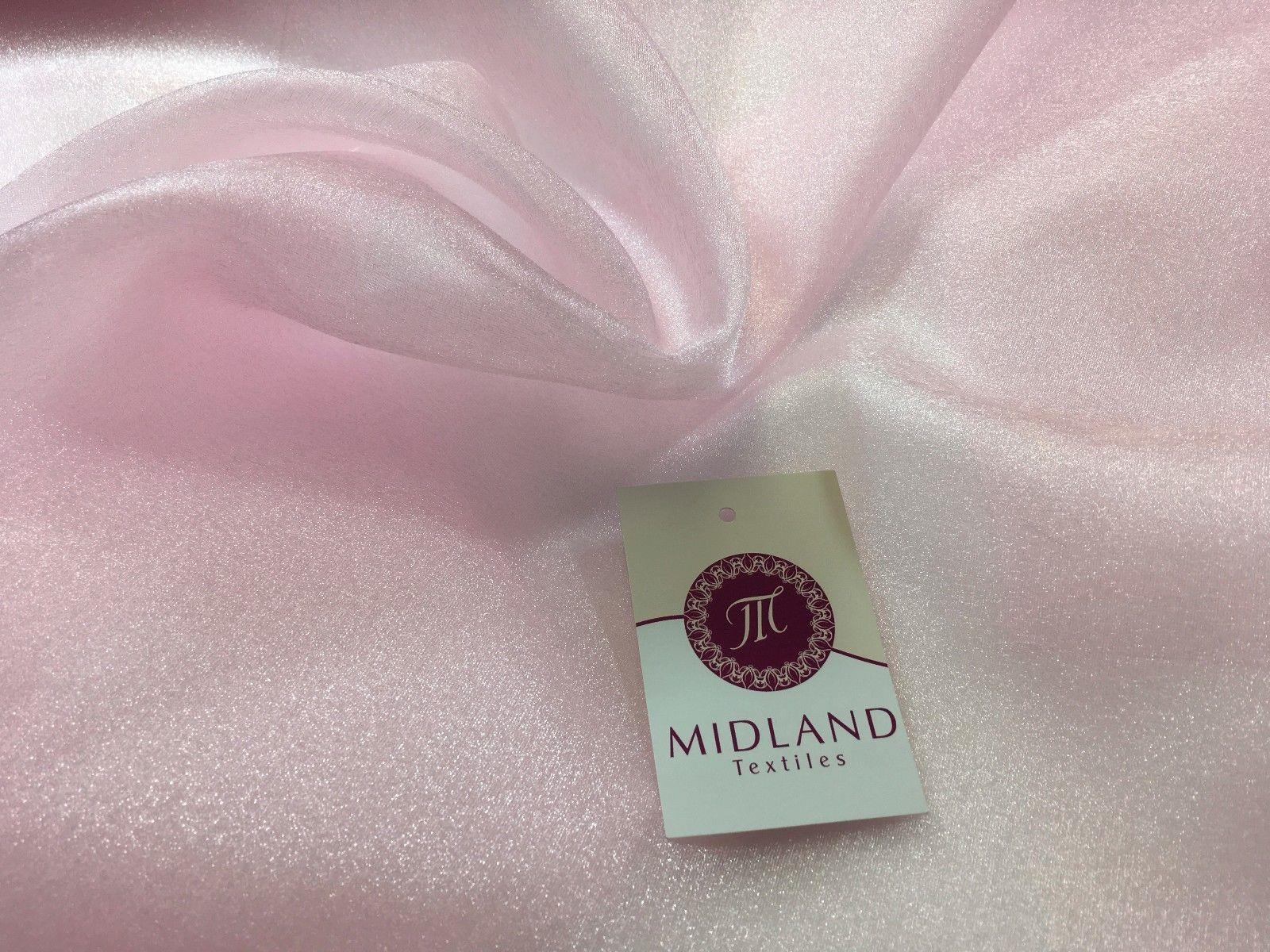 CRYSTAL ORGANZA WEDDING BRIDAL DANCE VEIL DRESS FABRIC MATERIAL 45" WIDE M111 - Image 93