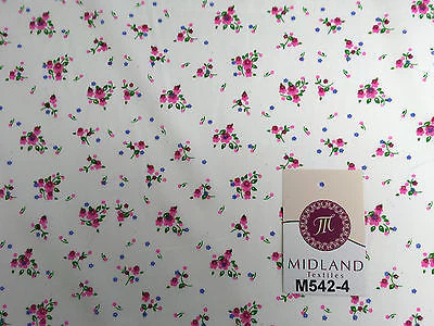 Ditsy Floral Printed on white Super Soft Polycotton Fabric 45" Wide M542 Mtex - Image 28